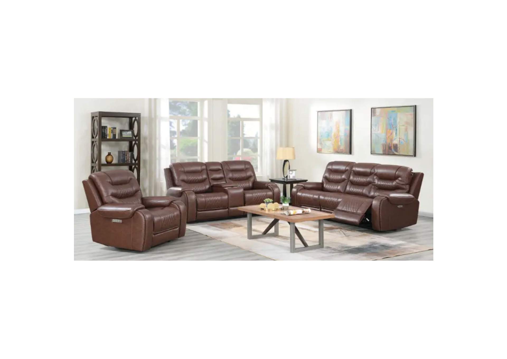 Hubble Power Motion Recliner With Power Headrest In Mika Brown,Elements