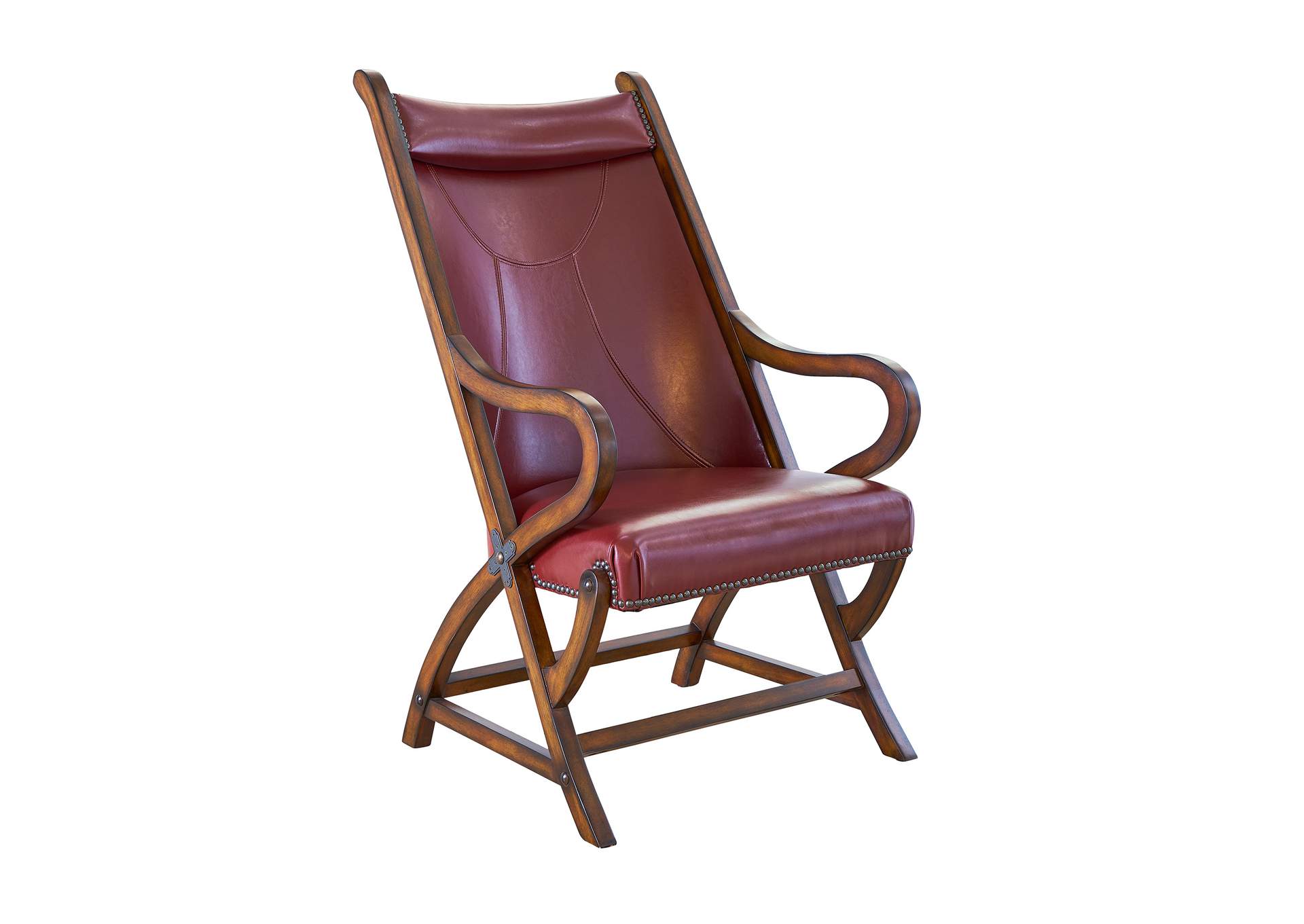 L761 Hunter Chair And Ottoman - Cherry,Elements