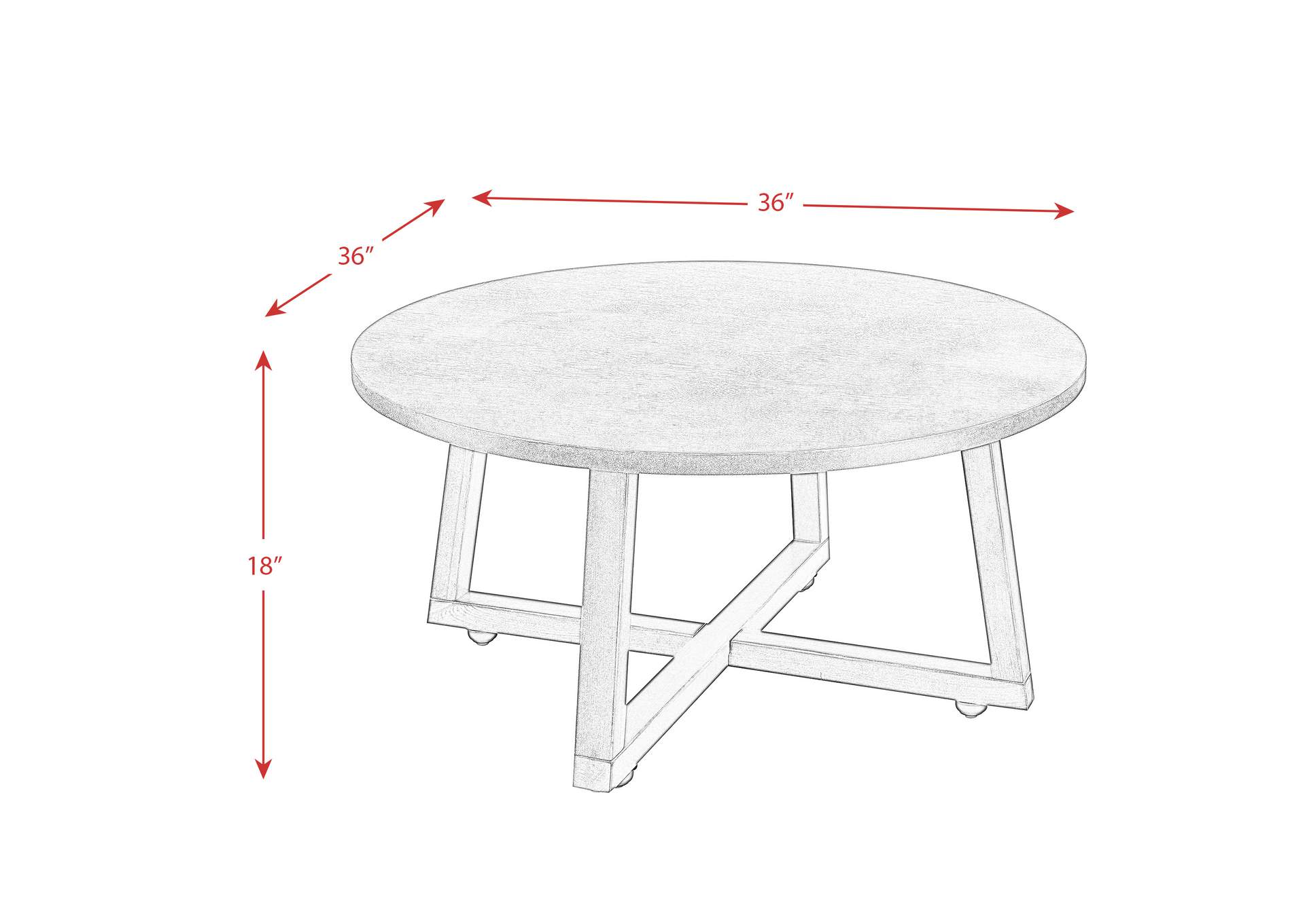 Industrial 3 Piece Occasional Table Set,Elements