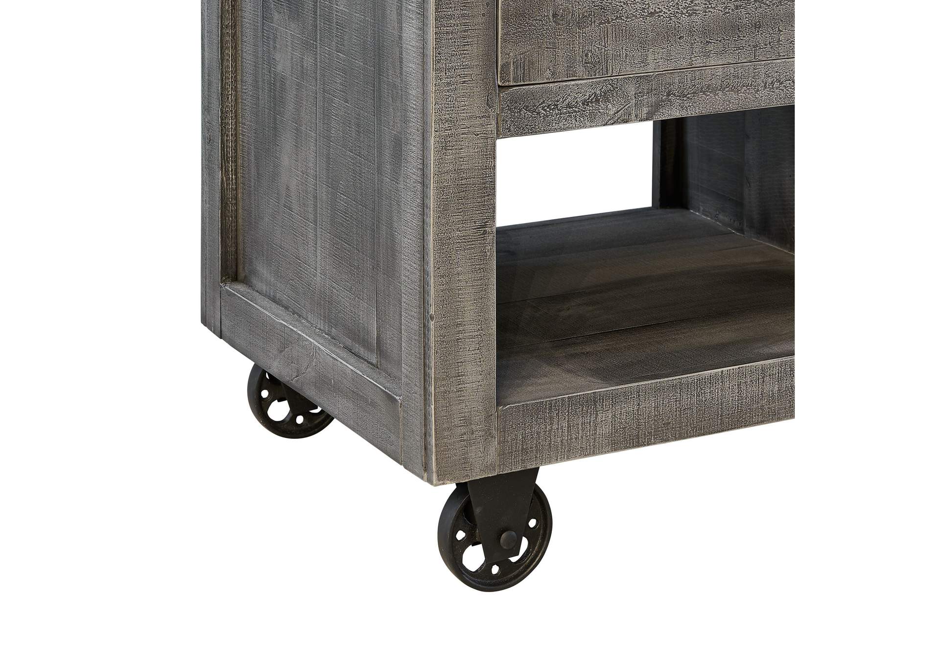 Industrial One Drawer End Table - Grey,Elements