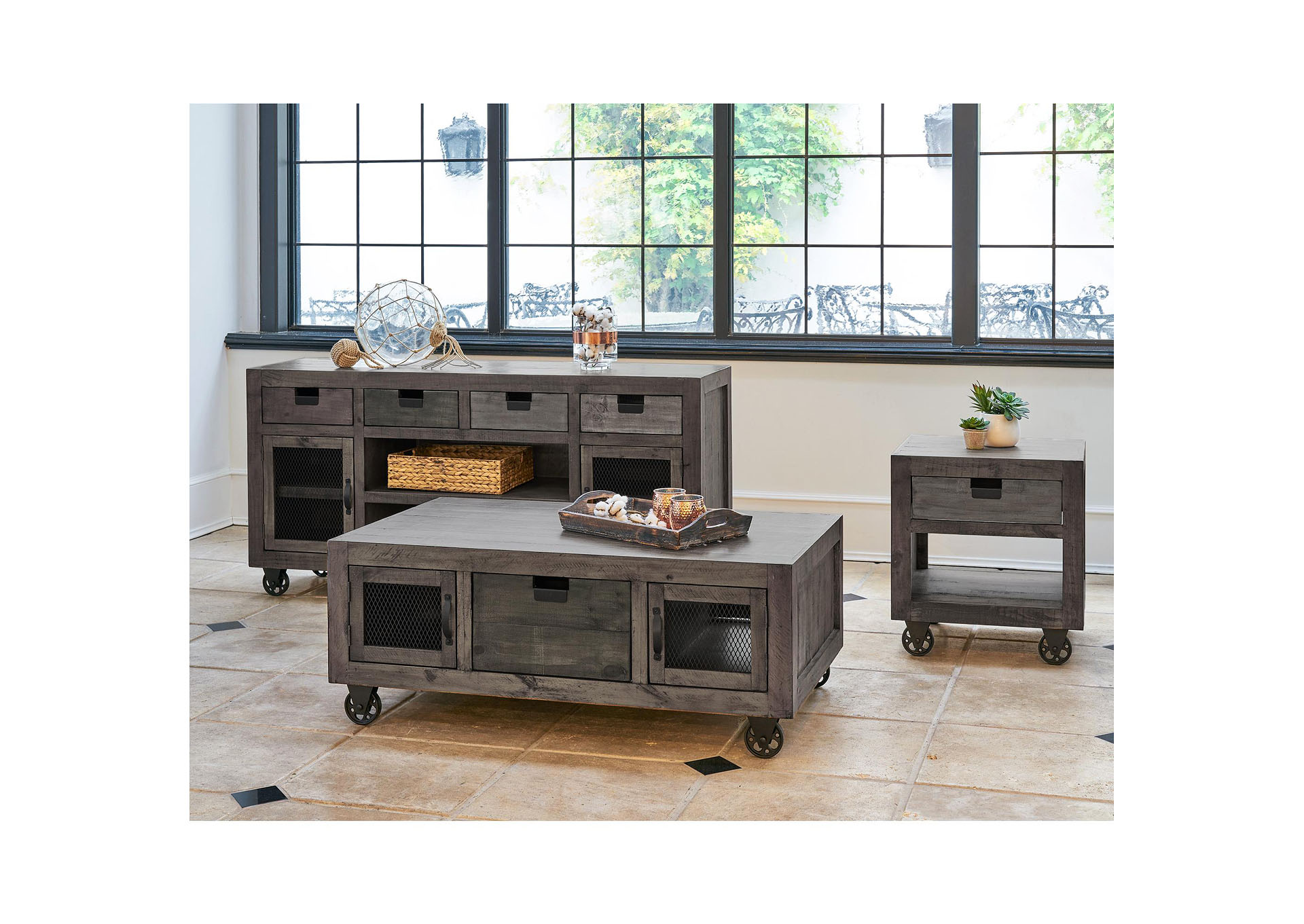 Industrial Cocktail Table - Grey,Elements