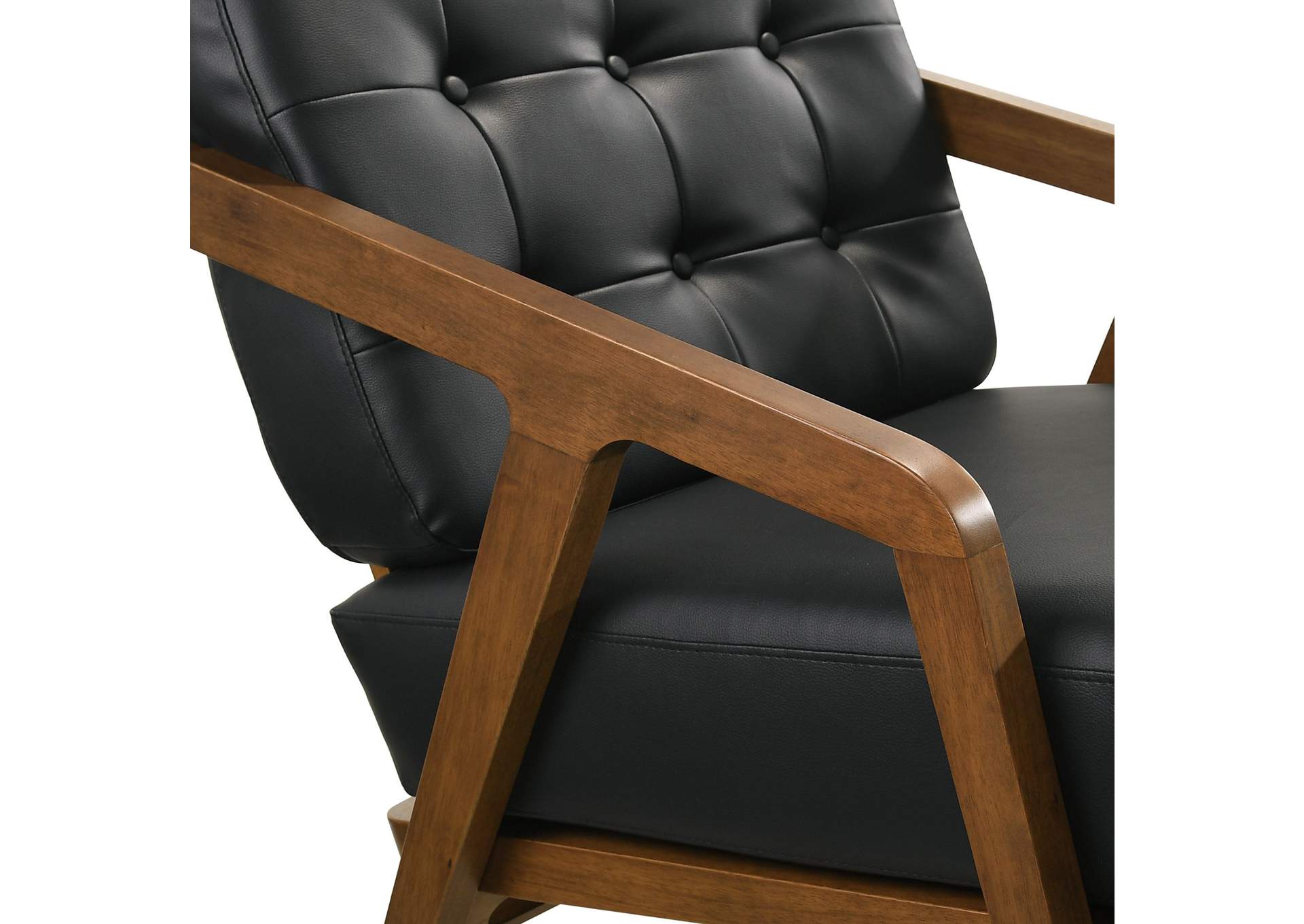 Ingram Chair Pine Pu Black 3A,Elements