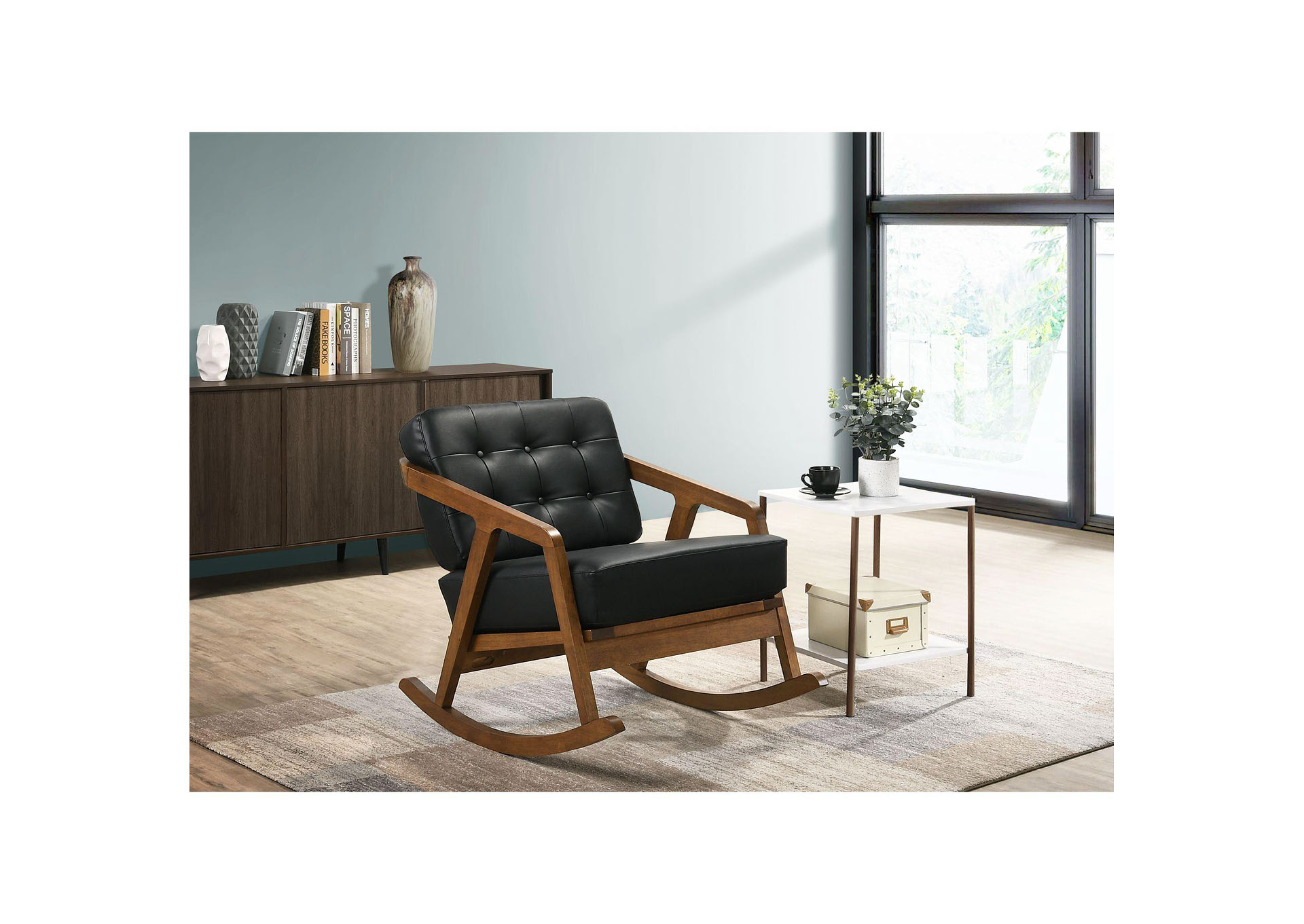 Ingram Chair Pine Pu Black 3A,Elements