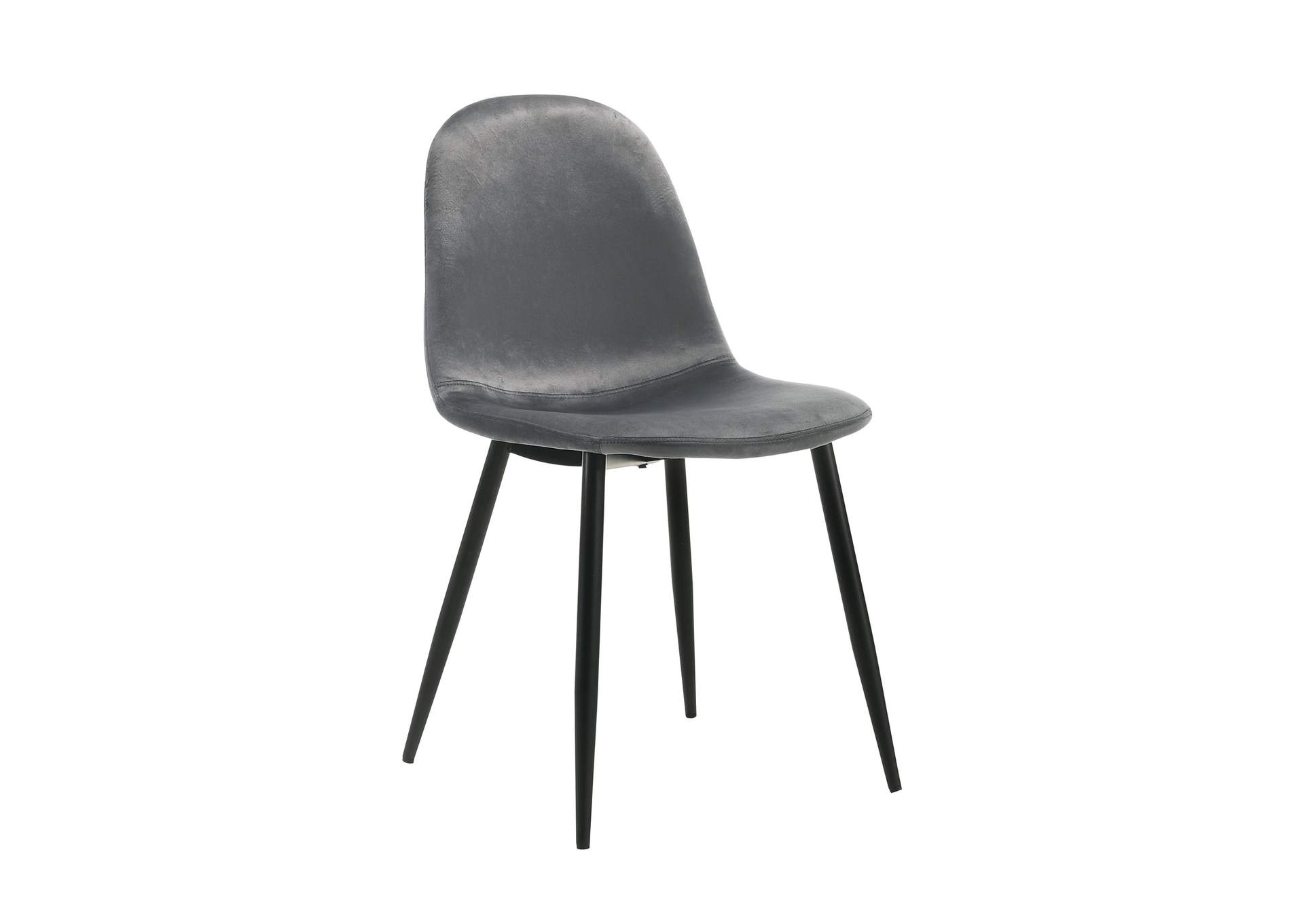 Isadora Side Chair In Dark Grey Velvet 2 Per Pack 3A,Elements