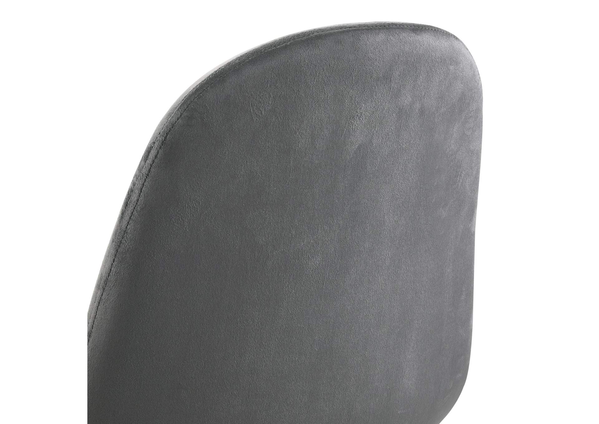 Isadora Side Chair In Dark Grey Velvet 2 Per Pack 3A,Elements