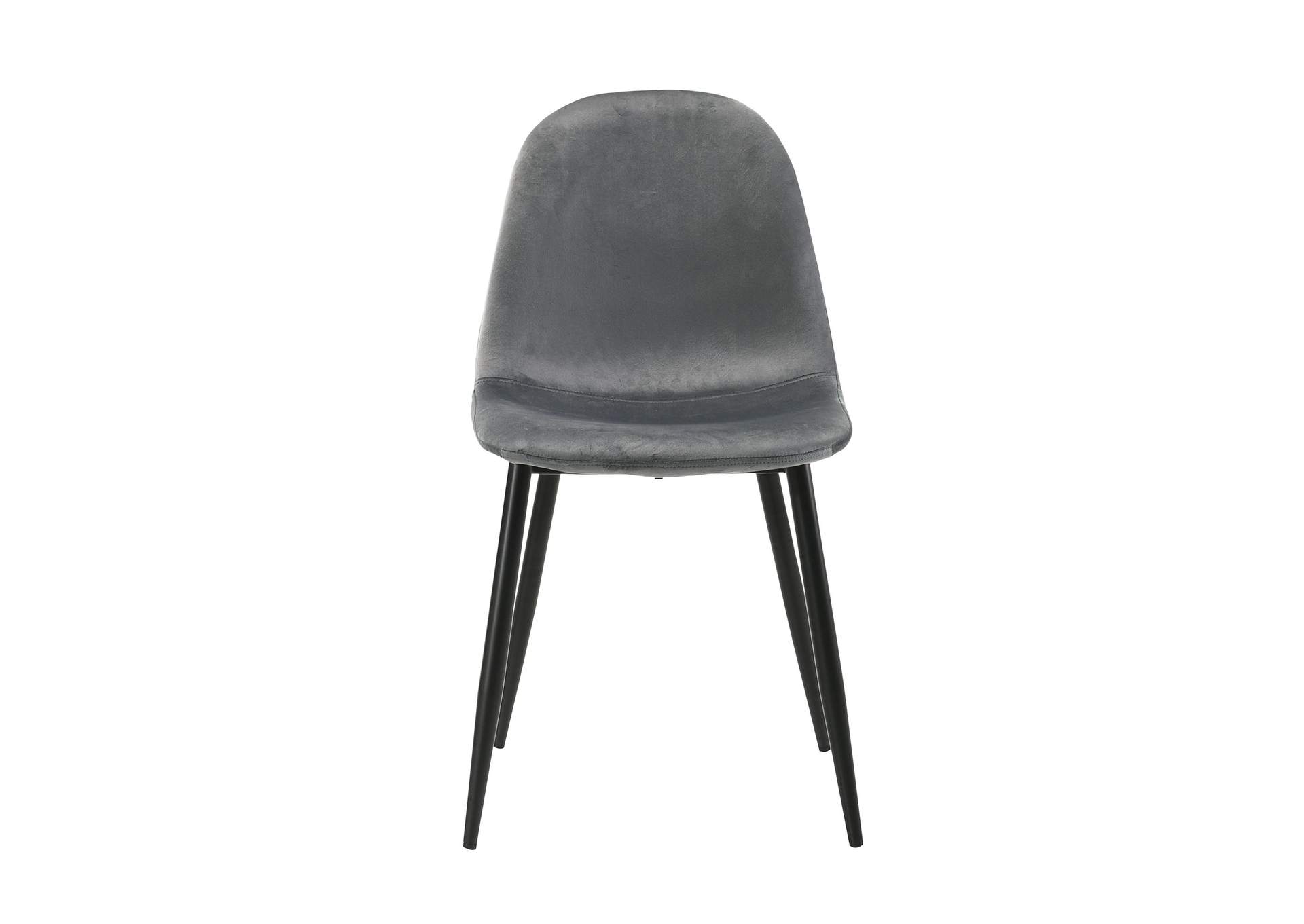 Isadora Side Chair In Dark Grey Velvet 2 Per Pack 3A,Elements