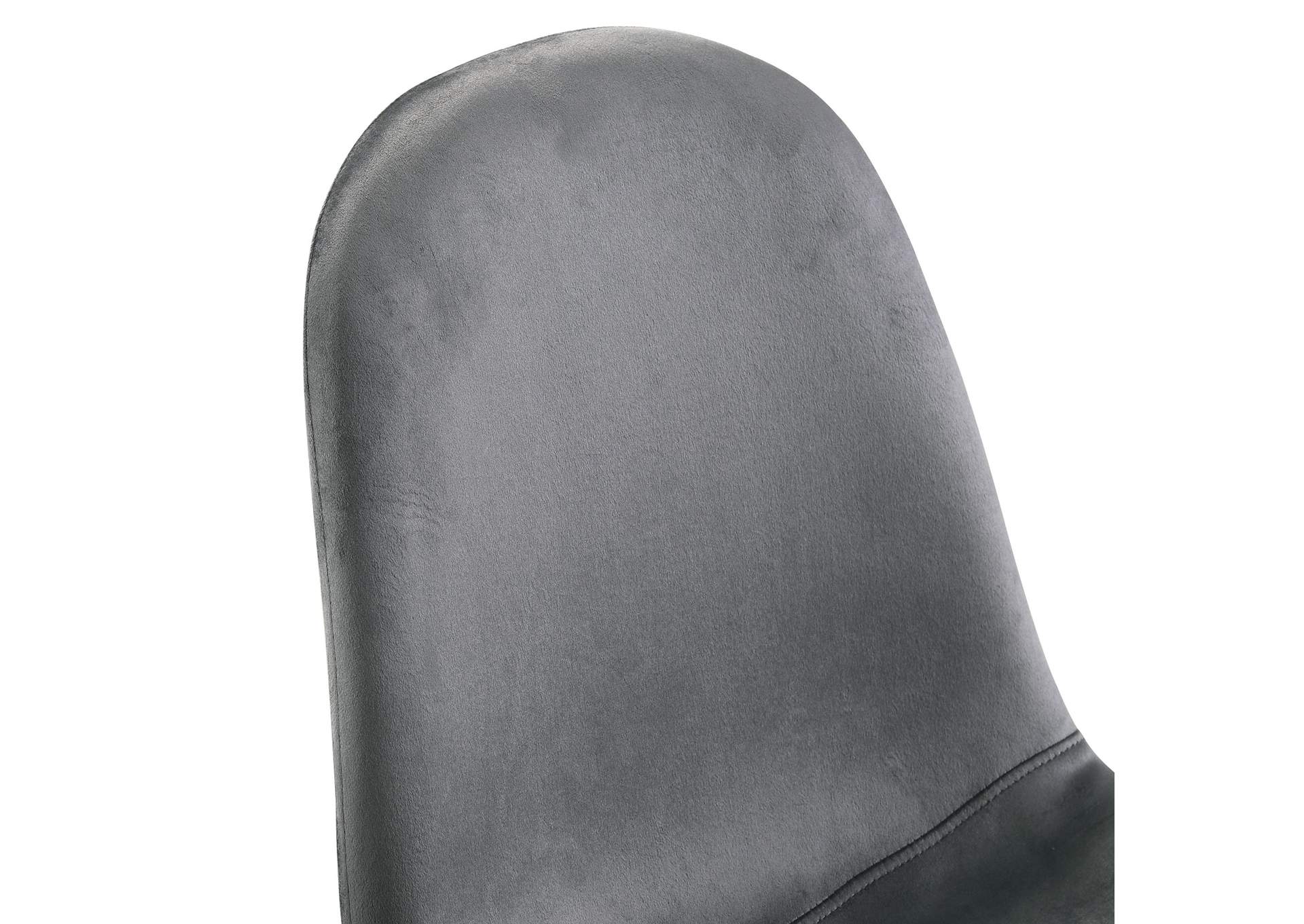 Isadora Side Chair In Dark Grey Velvet 2 Per Pack 3A,Elements