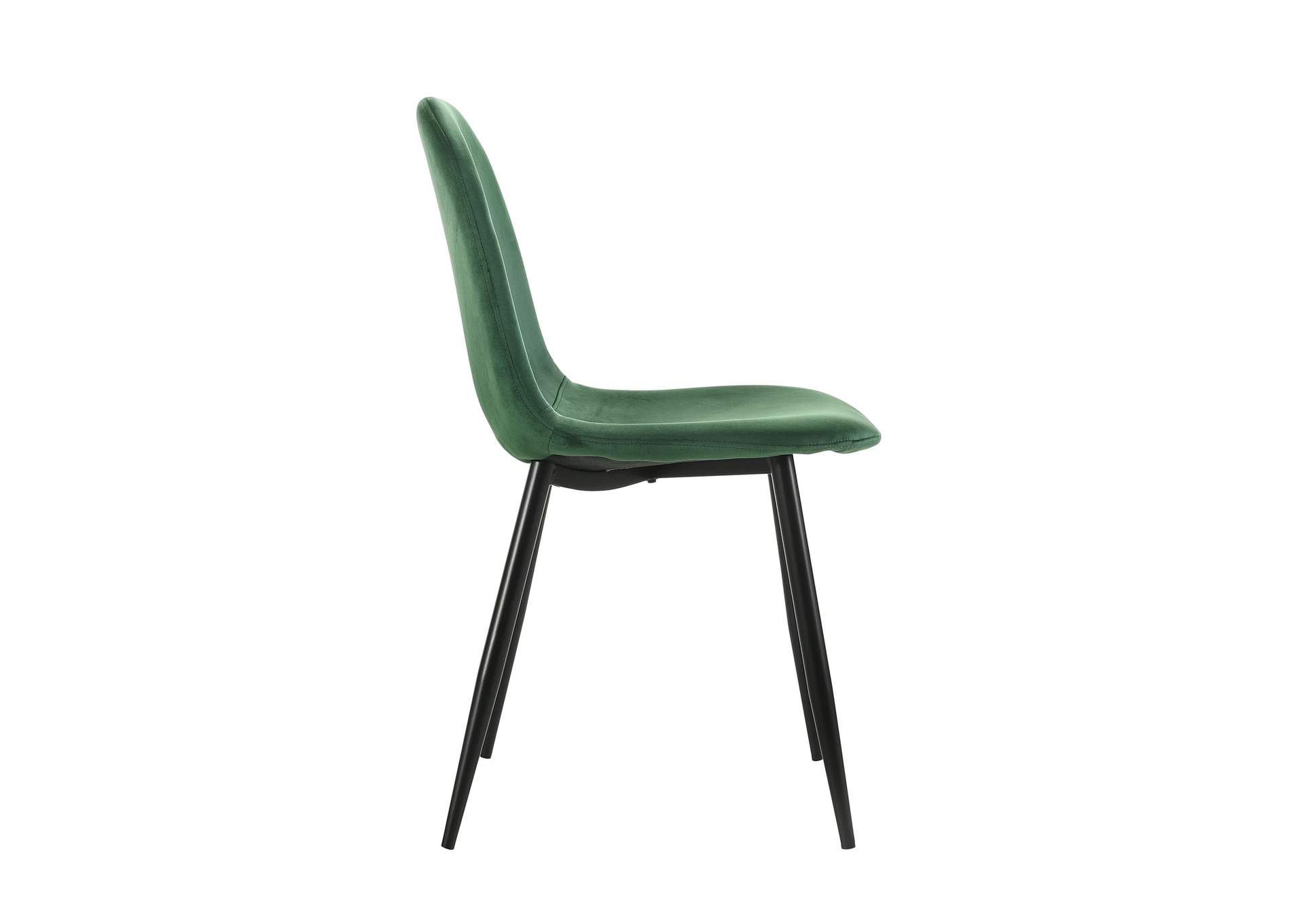 Isadora Side Chair In Emerald Velvet 2 Per Pack 3A,Elements