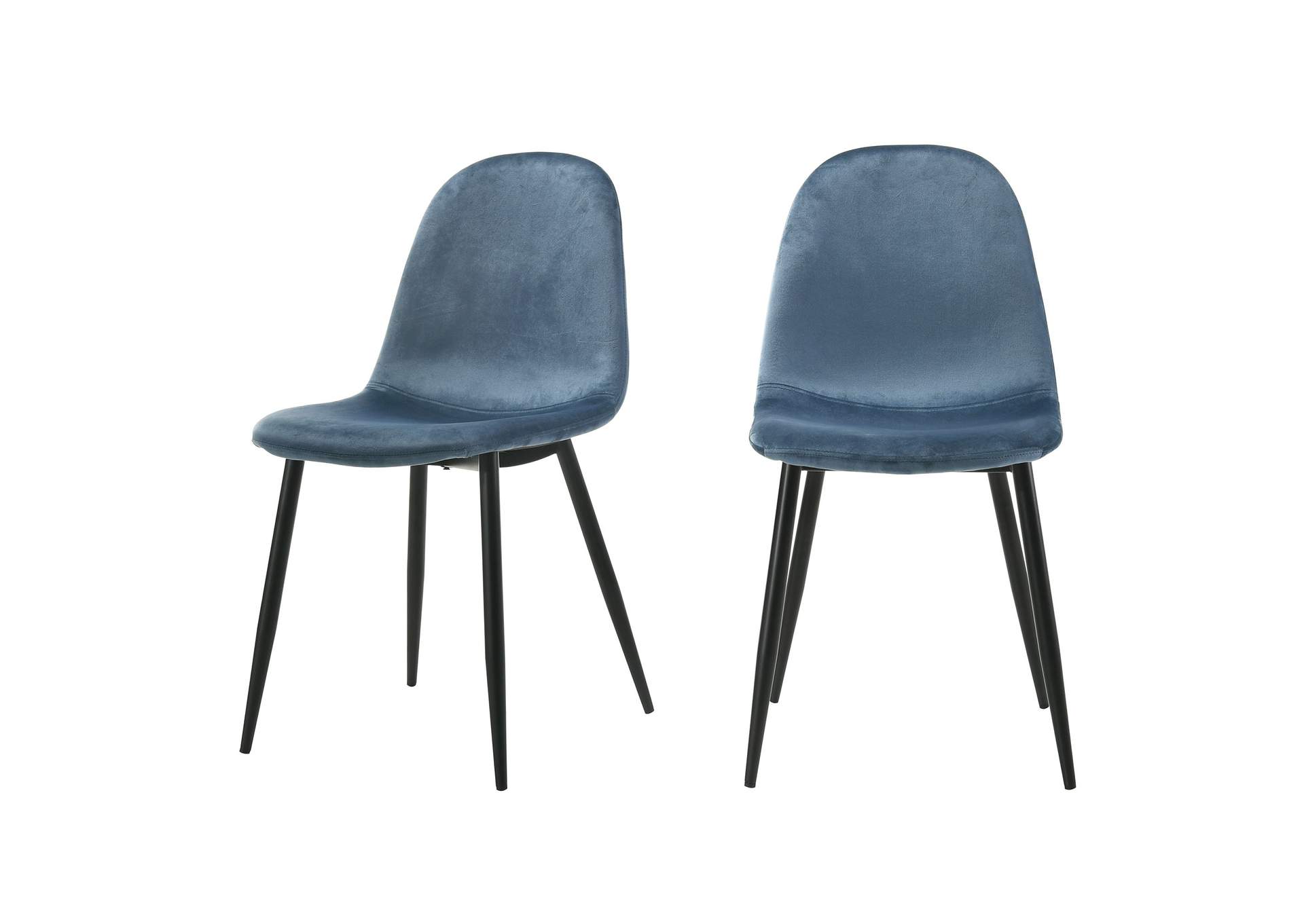 Isadora Side Chair In Navy Blue Velvet 2 Per Pack 3A,Elements