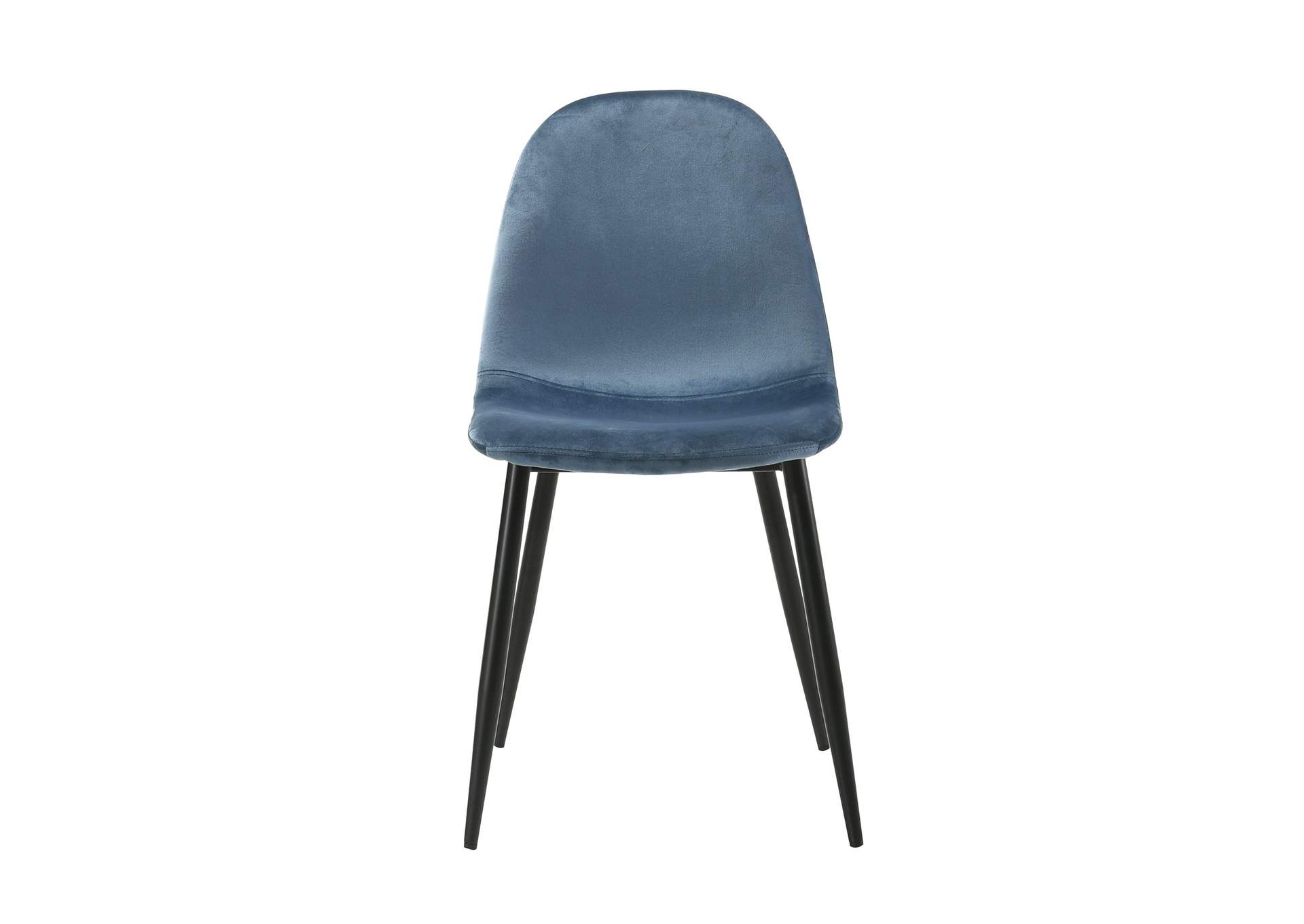 Isadora Side Chair In Navy Blue Velvet 2 Per Pack 3A,Elements