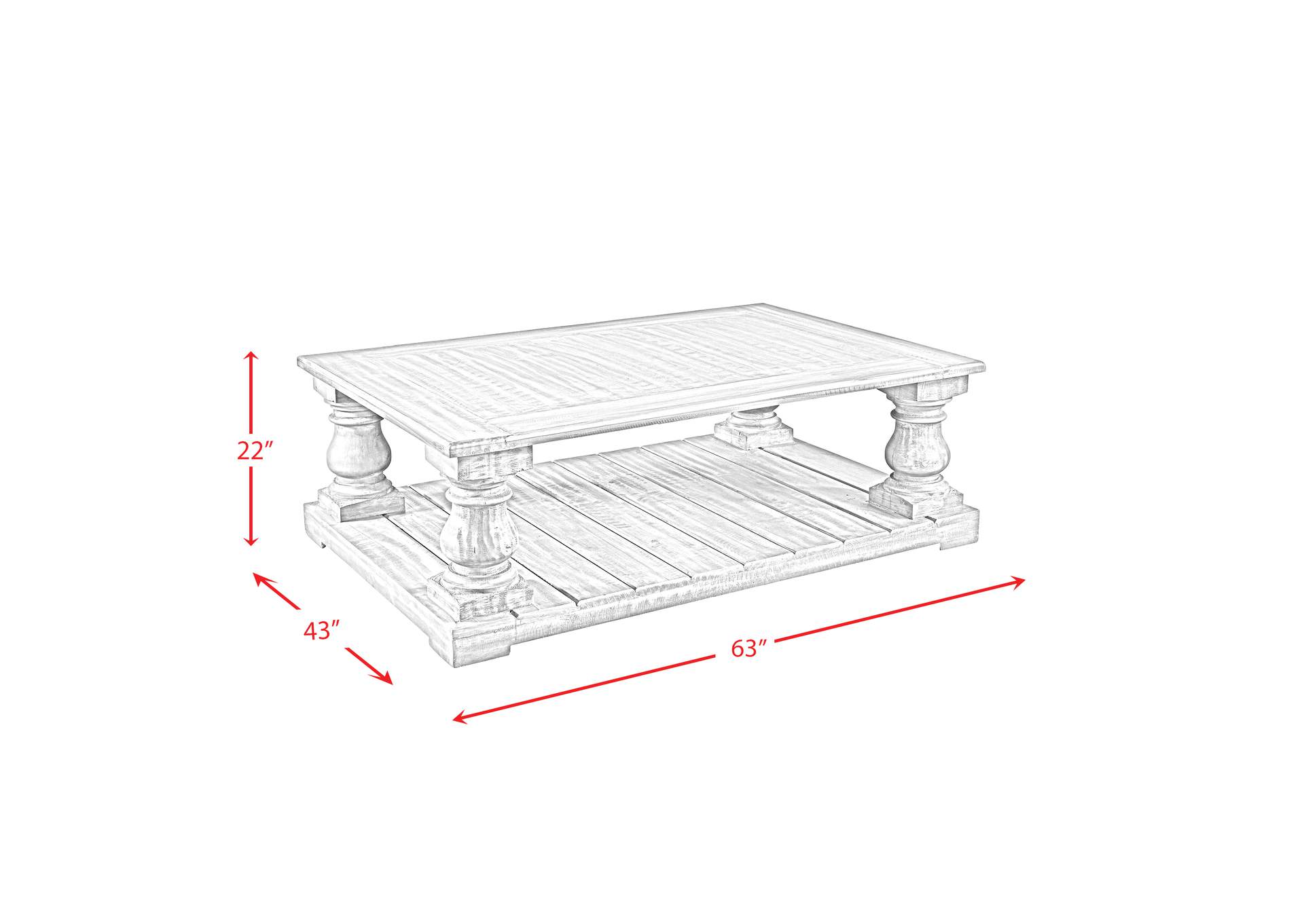 Ivan Four Pedestal Cocktail Table Smoke Grey,Elements