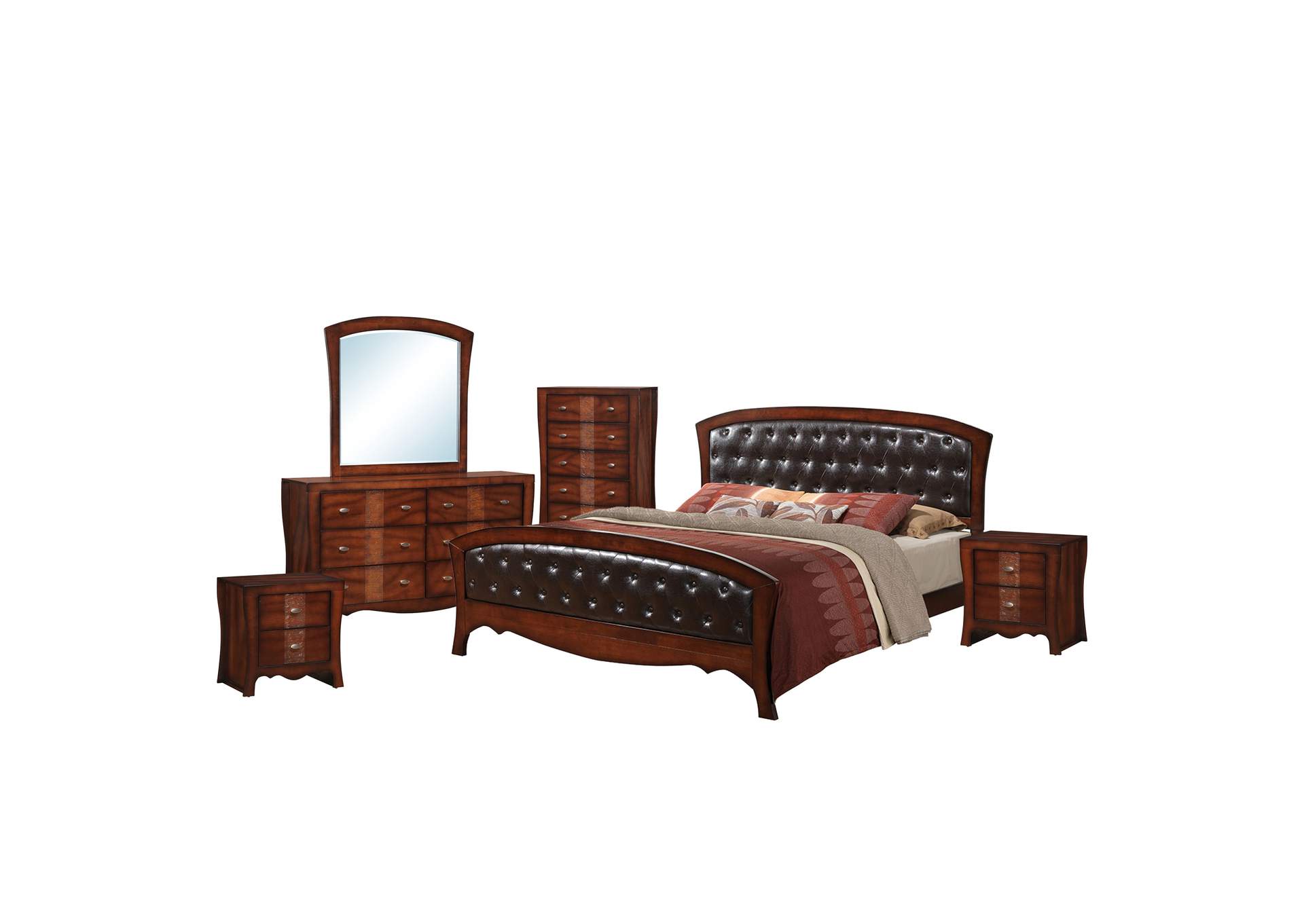 Jenny Queen Panel 6 Piece Bedroom Set,Elements
