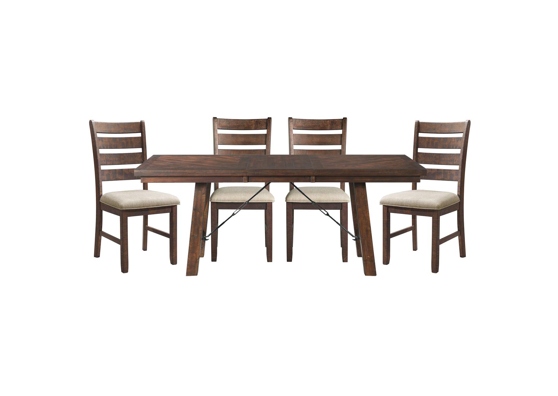 Jax 5 Piece Dining Set - Table 4 Ladder Side Chairs,Elements
