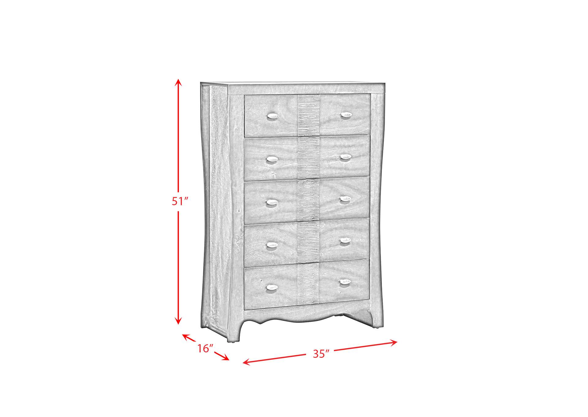 Jenny King Panel 5 Piece Bedroom Set,Elements