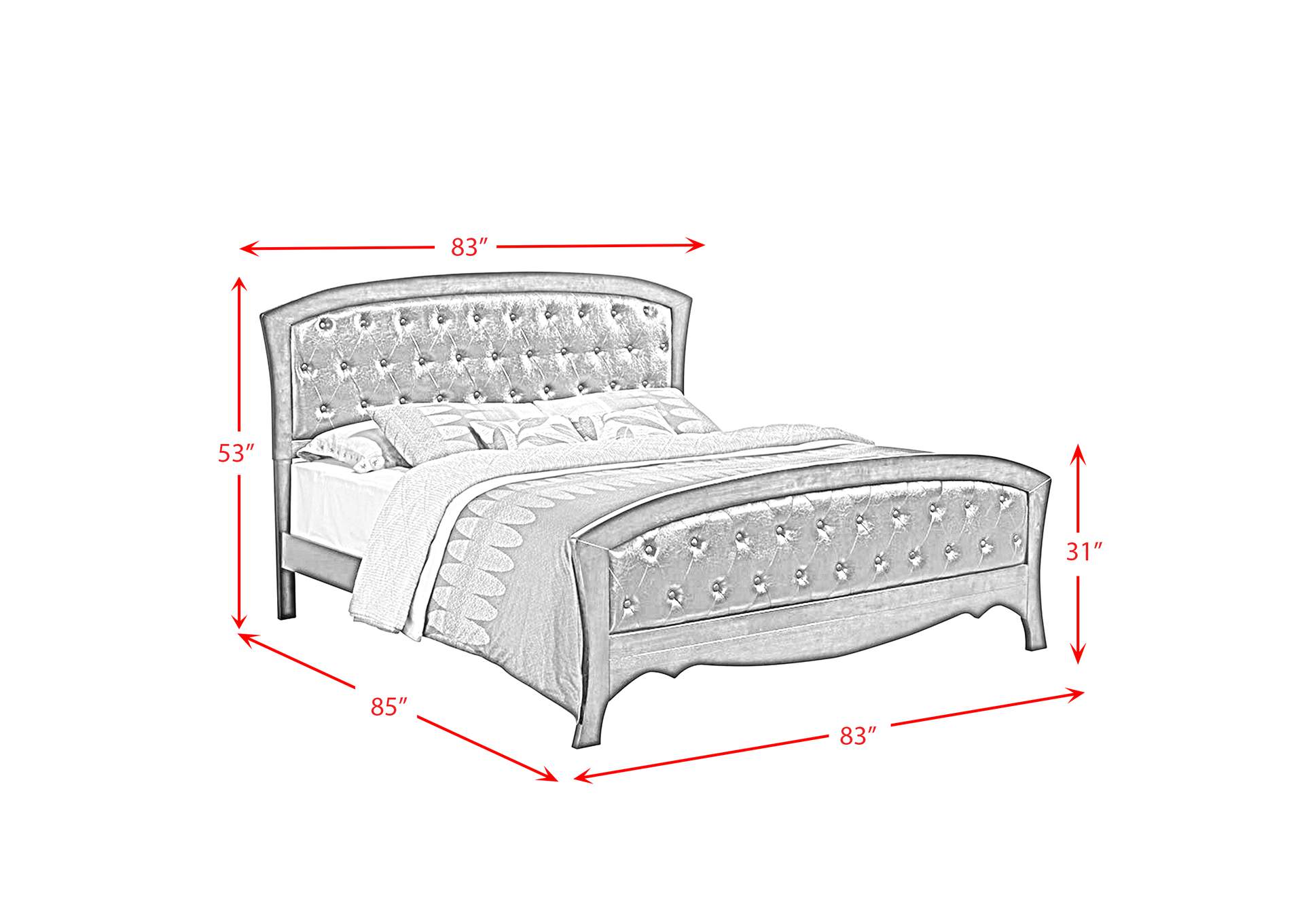 Jenny King Panel 5 Piece Bedroom Set,Elements