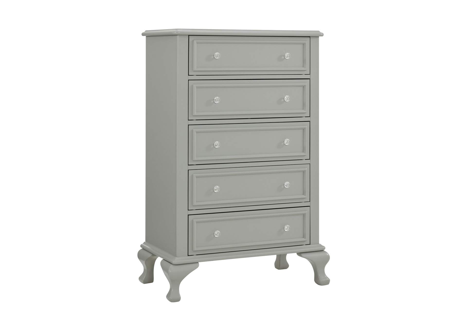 Jesse Twin Panel 5 Piece Bedroom Set In Grey,Elements