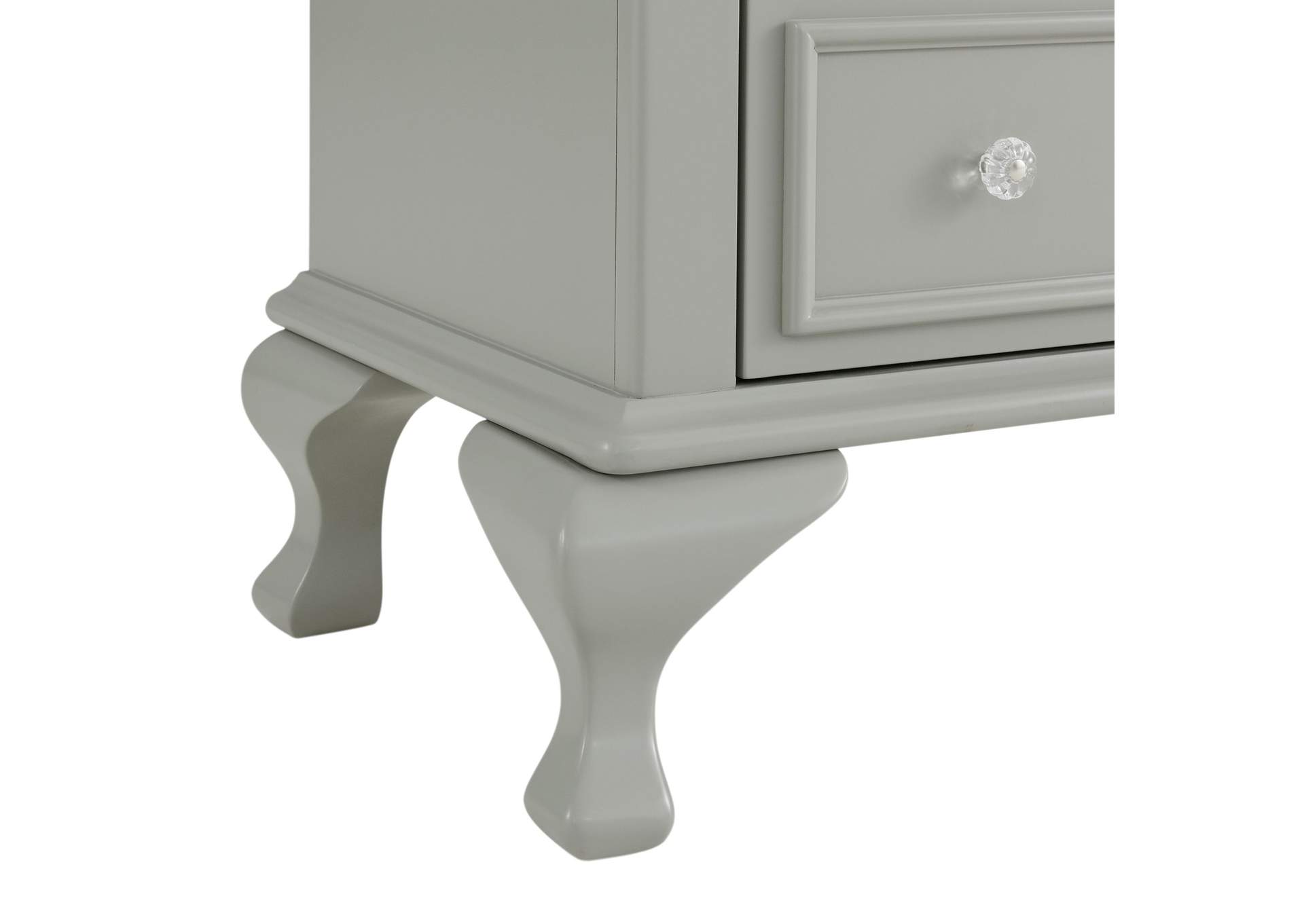 Jesse Twin Panel 5 Piece Bedroom Set In Grey,Elements
