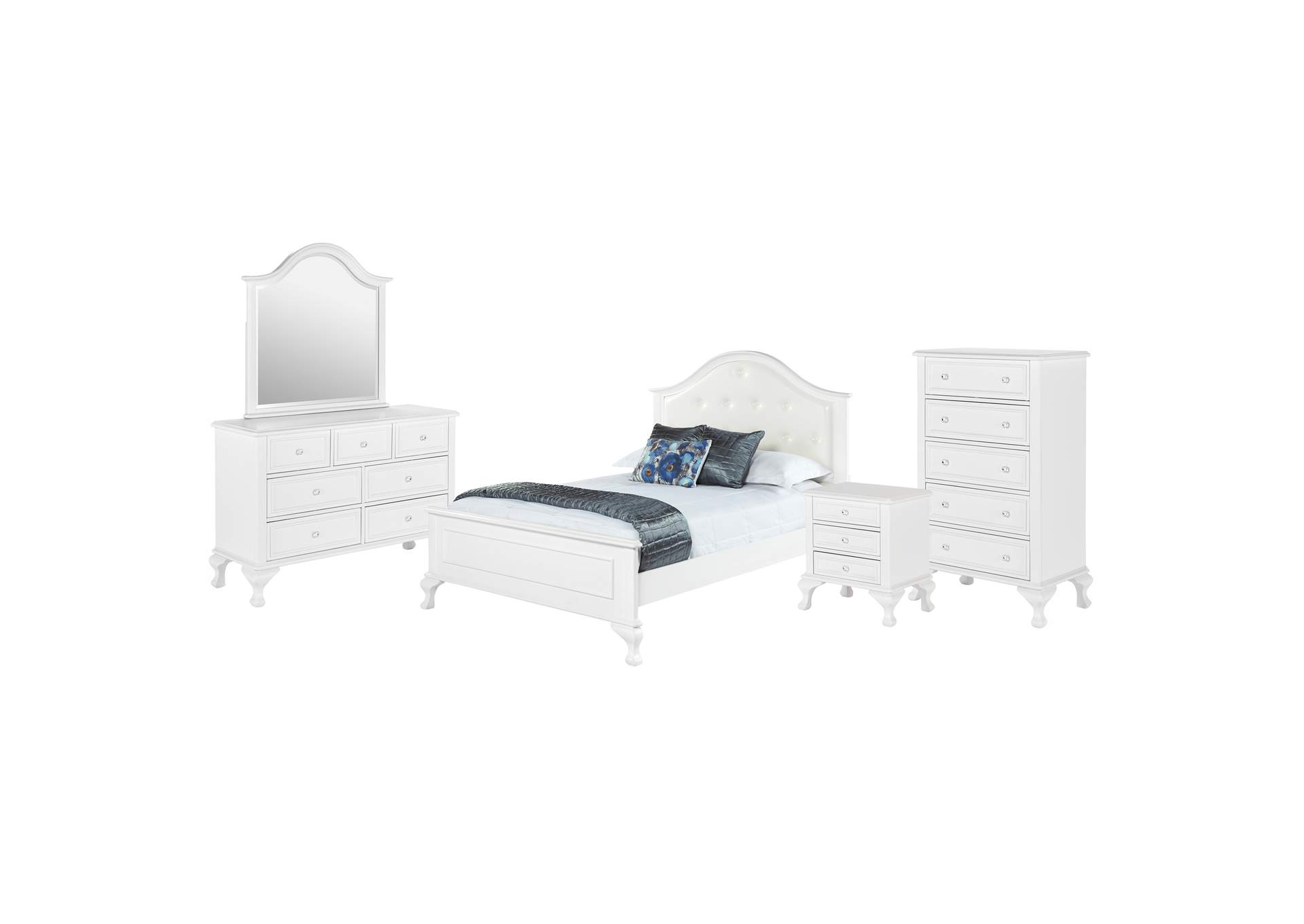 Jesse Full Panel 5 Piece Bedroom Set,Elements