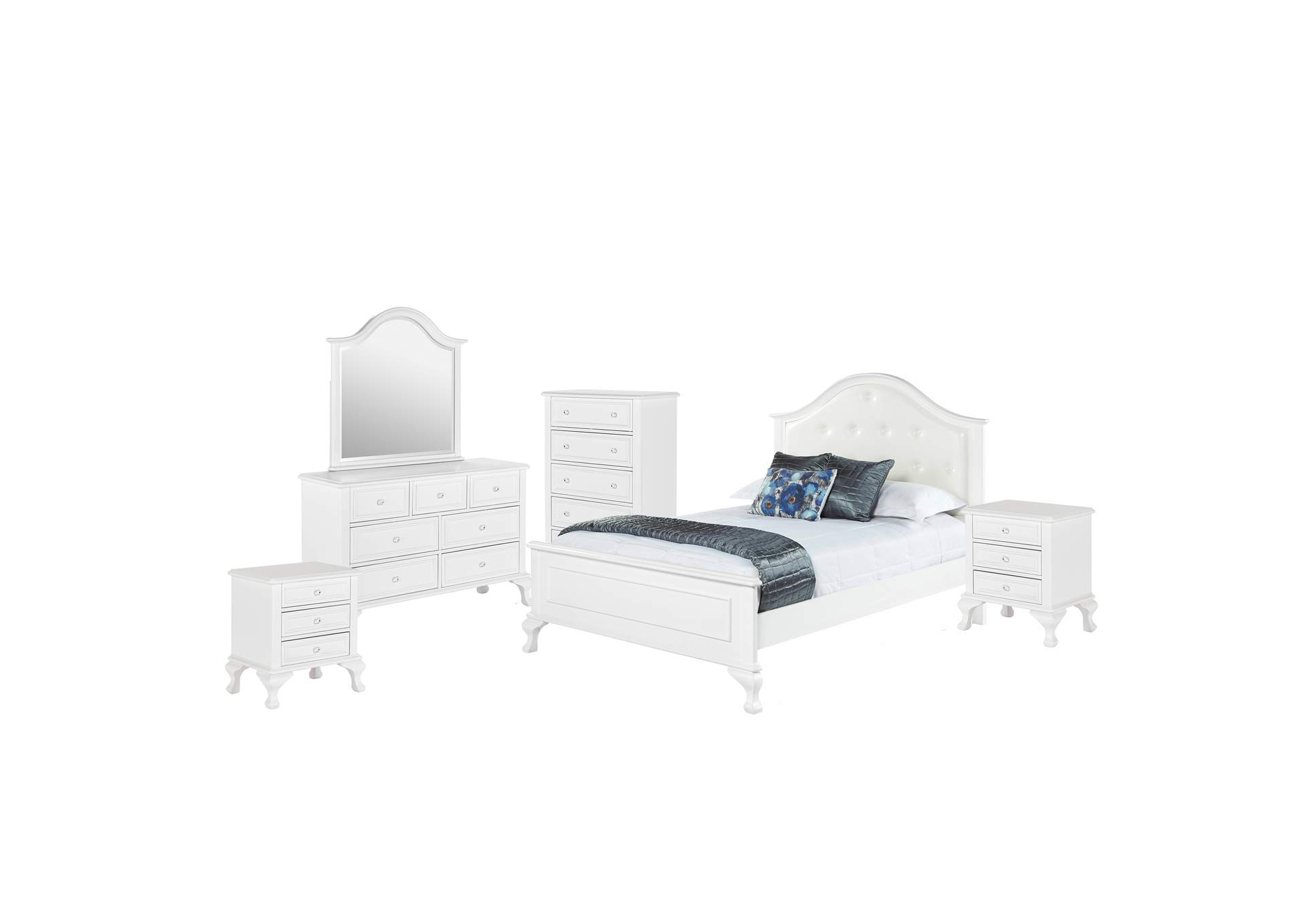 Jesse Full Panel 6 Piece Bedroom Set,Elements