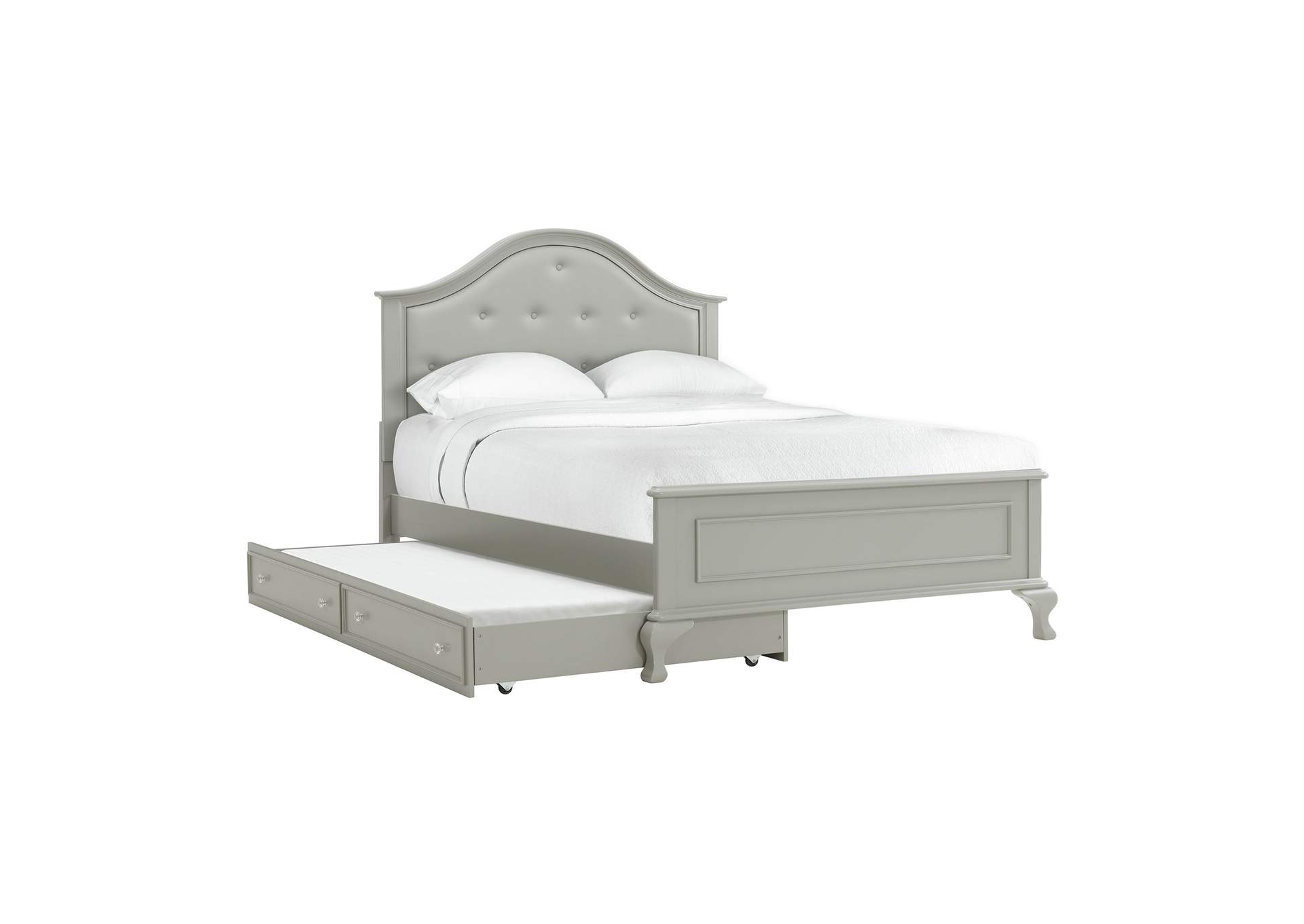 Jesse Full Panel With Trundle 4 Piece Bedroom Set In Grey,Elements