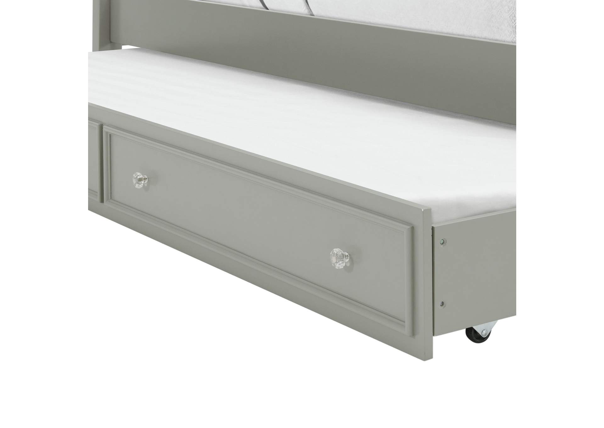 Jesse Full Panel With Trundle 4 Piece Bedroom Set In Grey,Elements