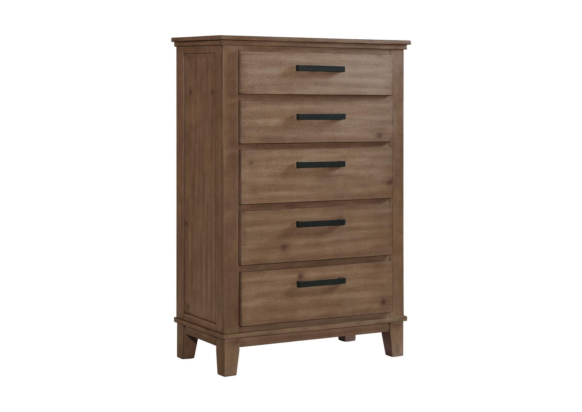 Jolene King Storage 5 Piece Bedroom Set In Grey,Elements