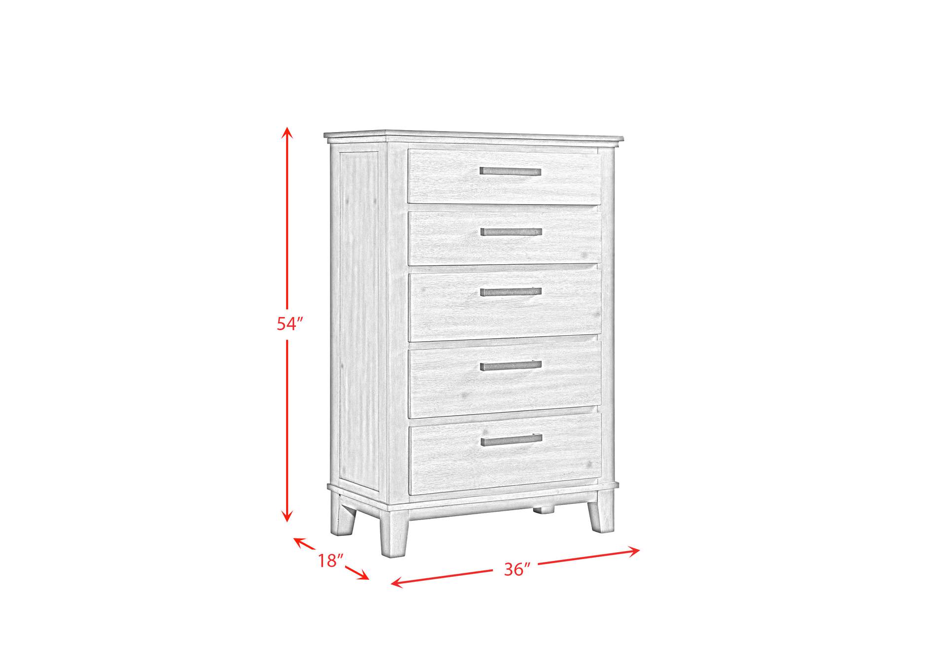 Jolene King Storage 5 Piece Bedroom Set In Grey,Elements