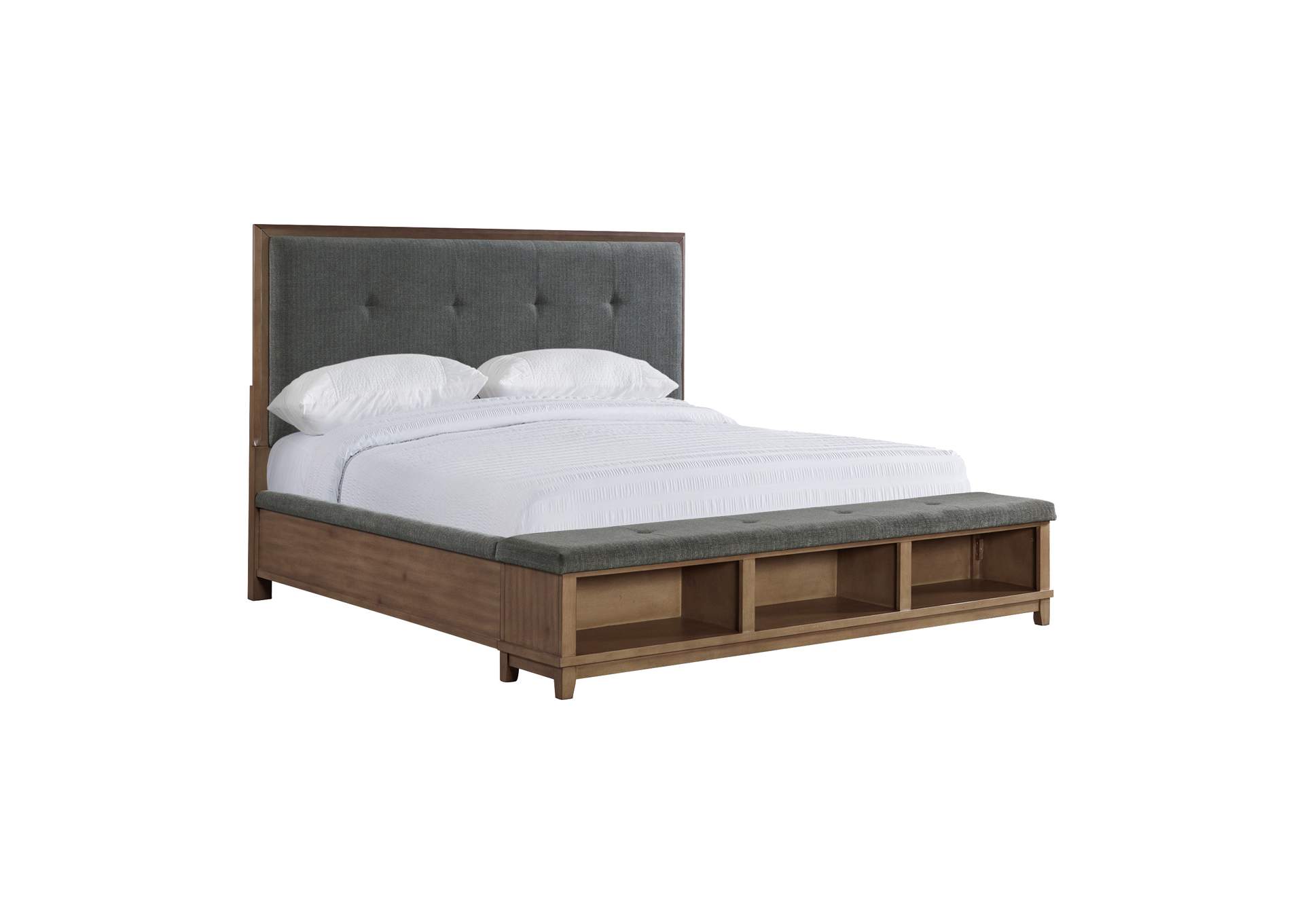 Jolene King Storage 5 Piece Bedroom Set In Grey,Elements