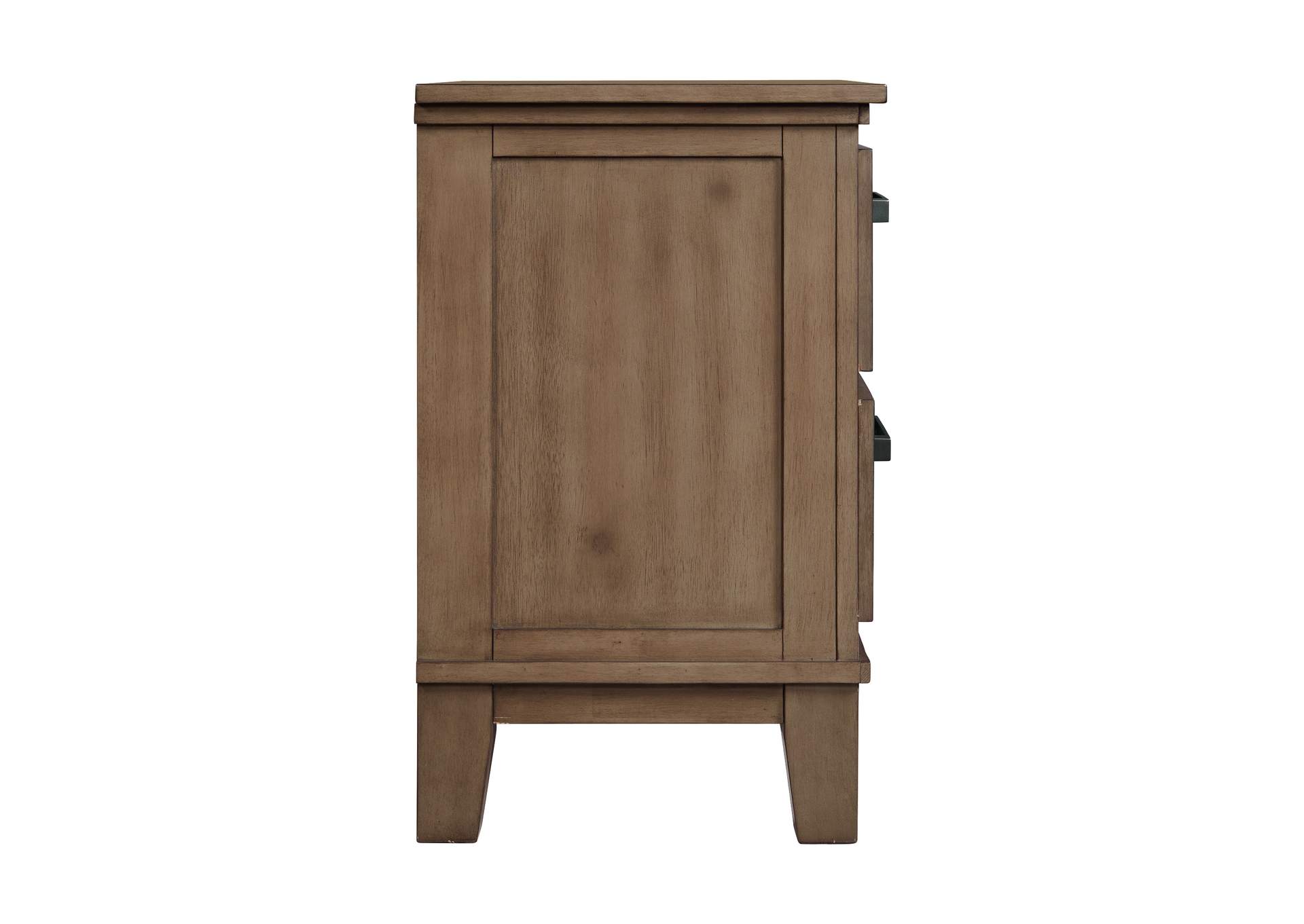 Jolene 2 - Drawer Nightstand With USB In Grey,Elements