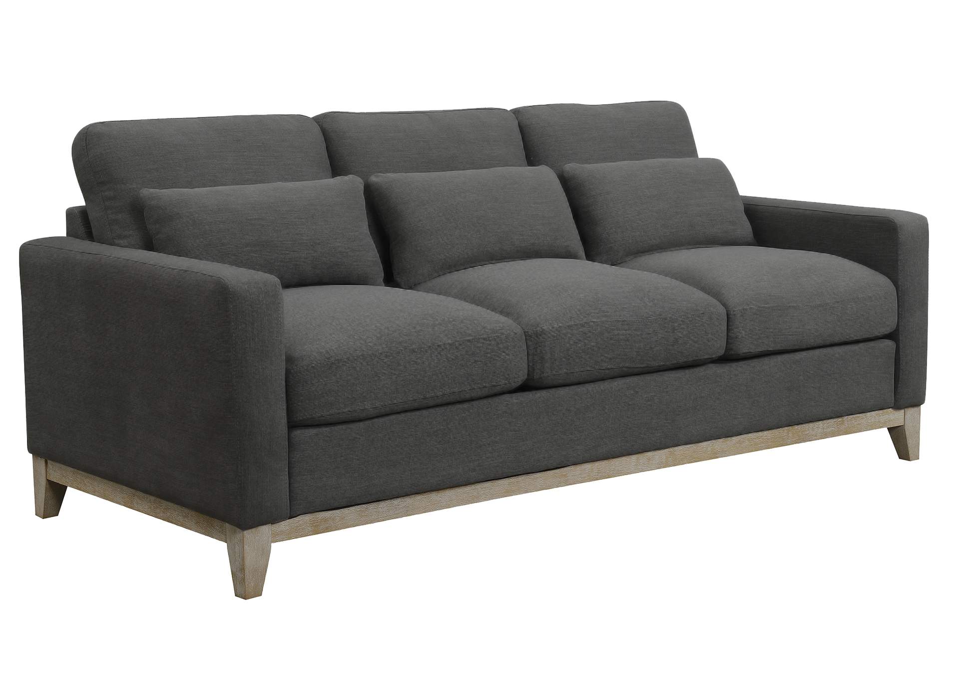 Jupiter Sofa With Feather Down In Columbia Charcoal,Elements