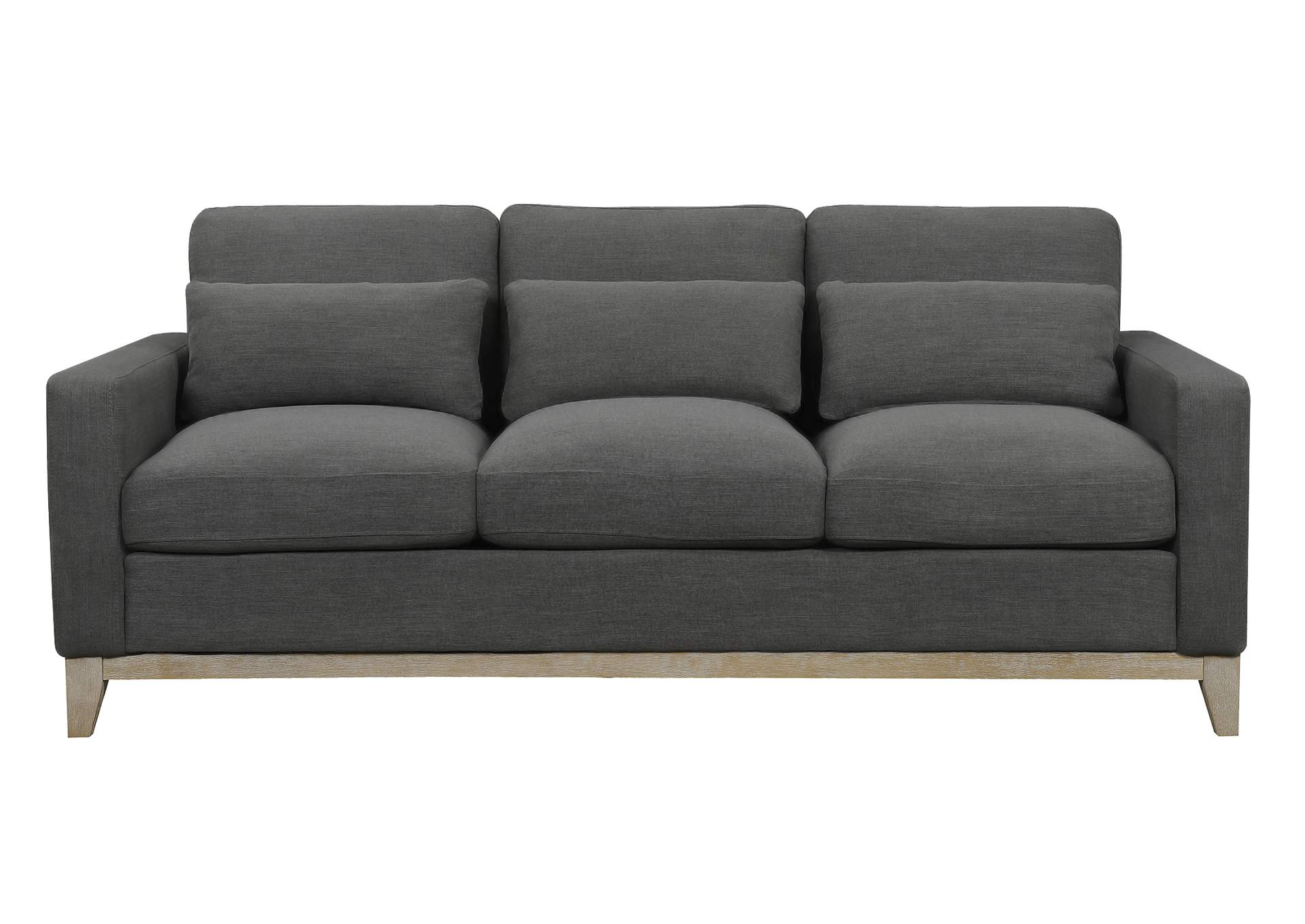 Jupiter Sofa With Feather Down In Columbia Charcoal,Elements