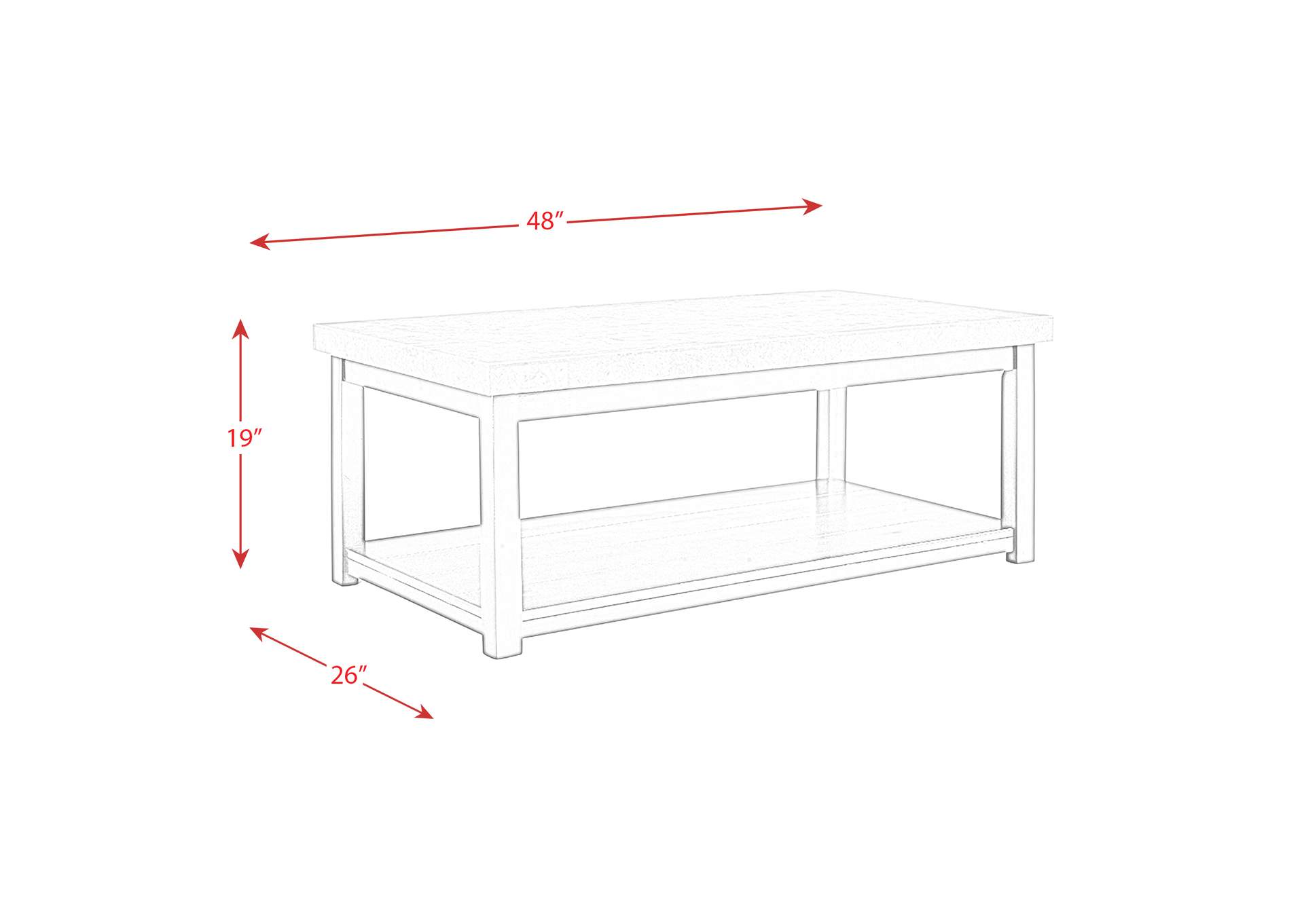 Kansas 2 Piece Occasional Table Set - Coffee Table One End Table,Elements