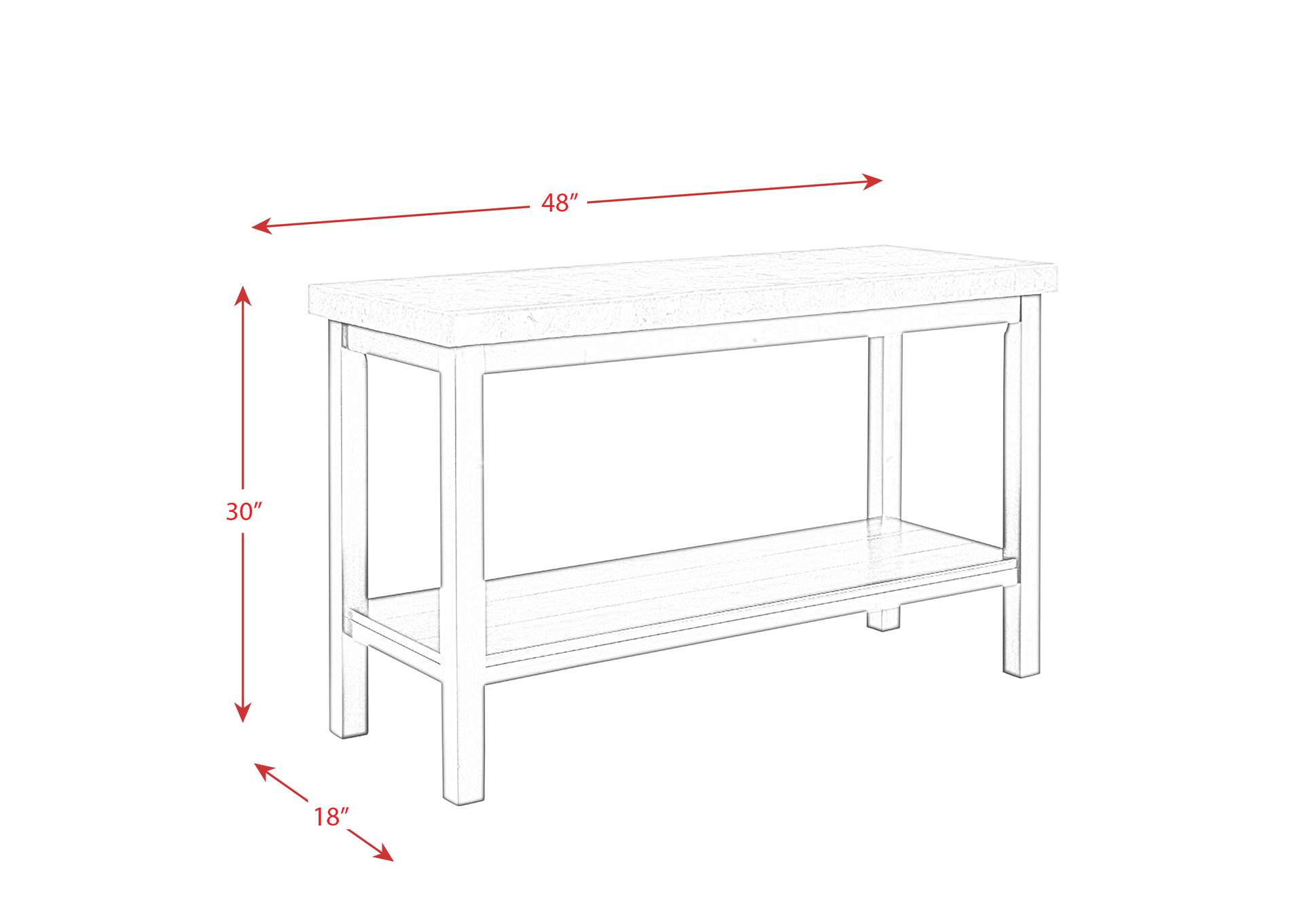 Kansas 4274 Sofa Table,Elements