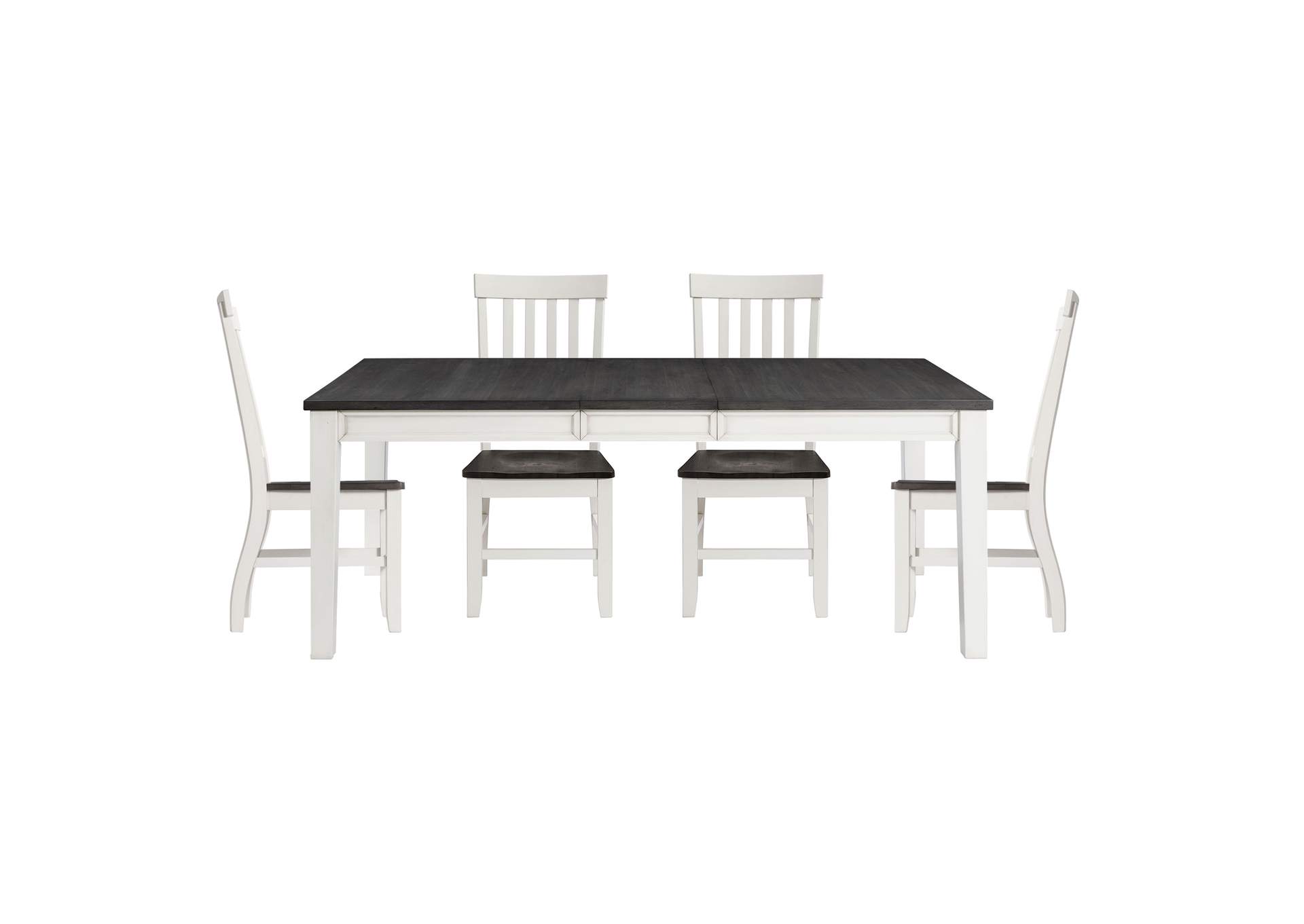 Kayla Two Tone 5 Piece Dining Set - Table Four Chairs,Elements