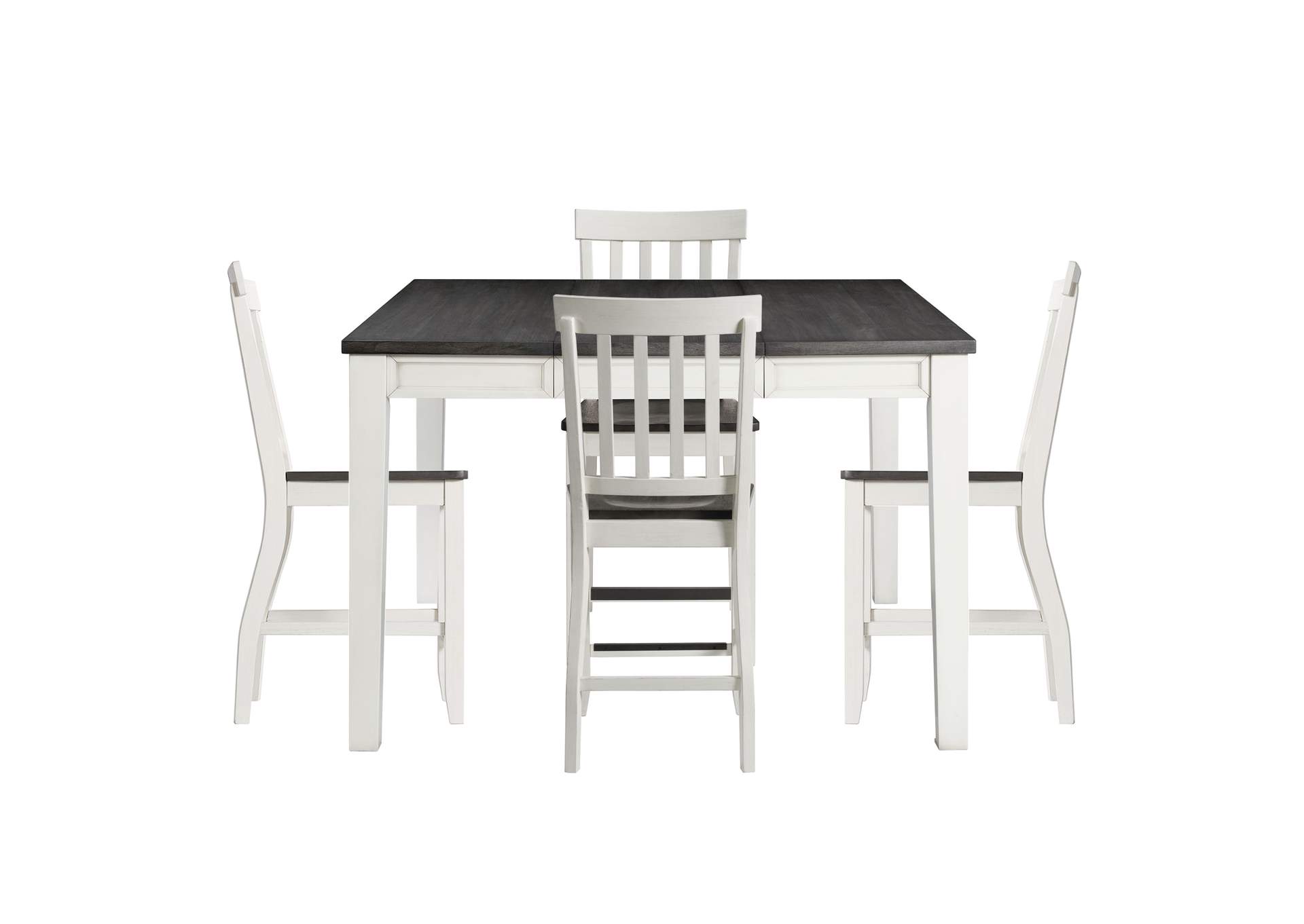Kayla Two Tone 5 Piece Counter Height Dining Set - Table Four Chairs,Elements