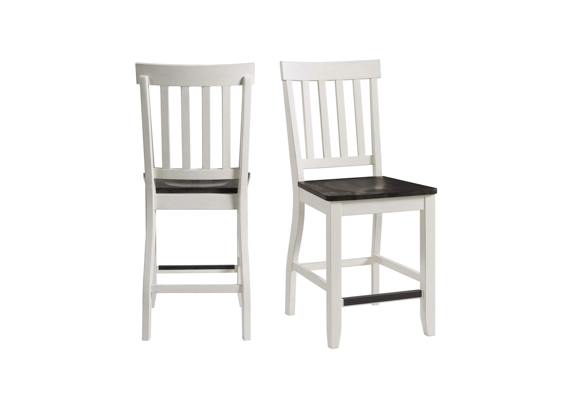 Kayla Two Tone Counter Side Chair With Grey Top 2 Per Pack,Elements