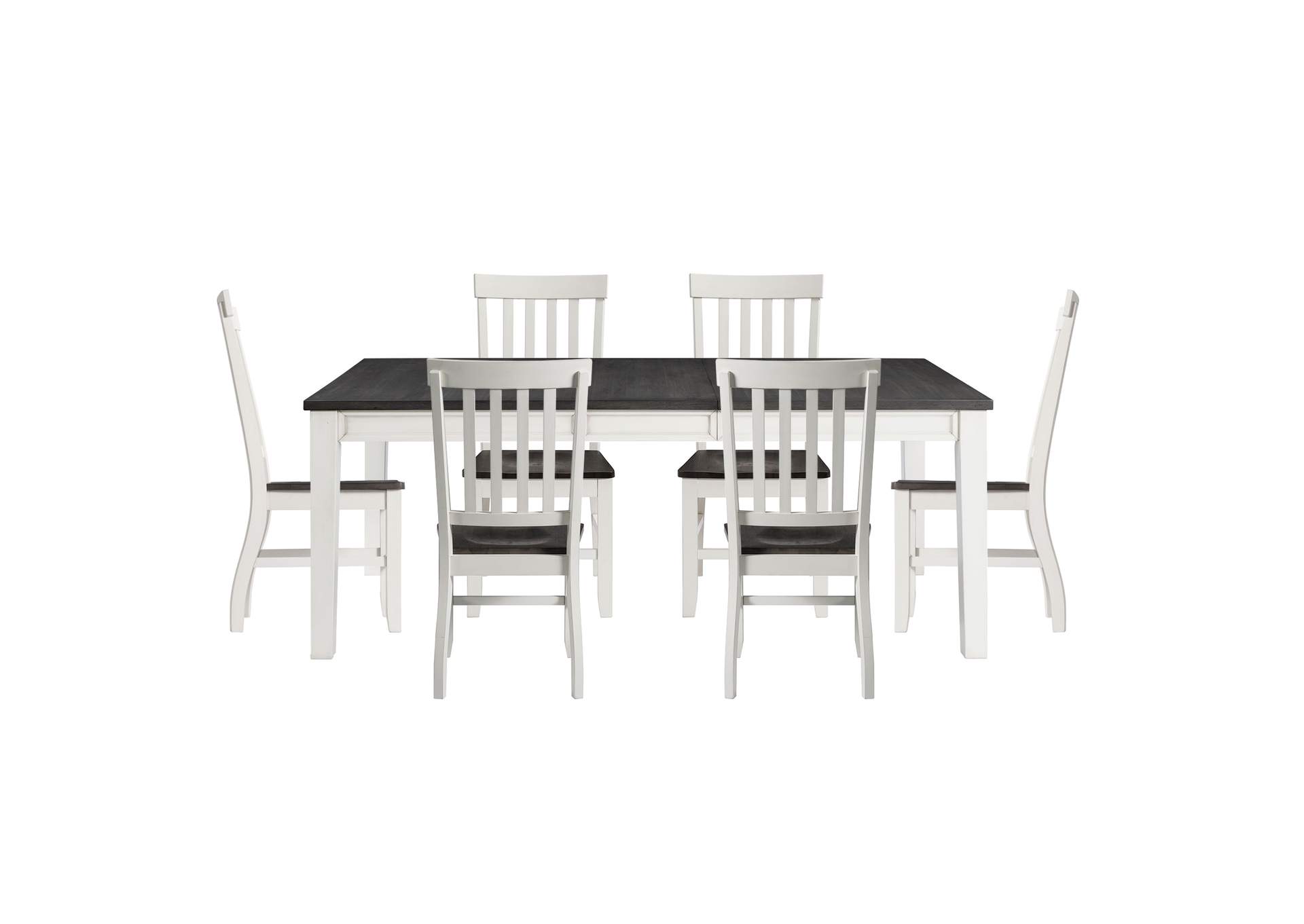 Kayla Two Tone 7 Piece Dining Set - Table Six Chairs,Elements