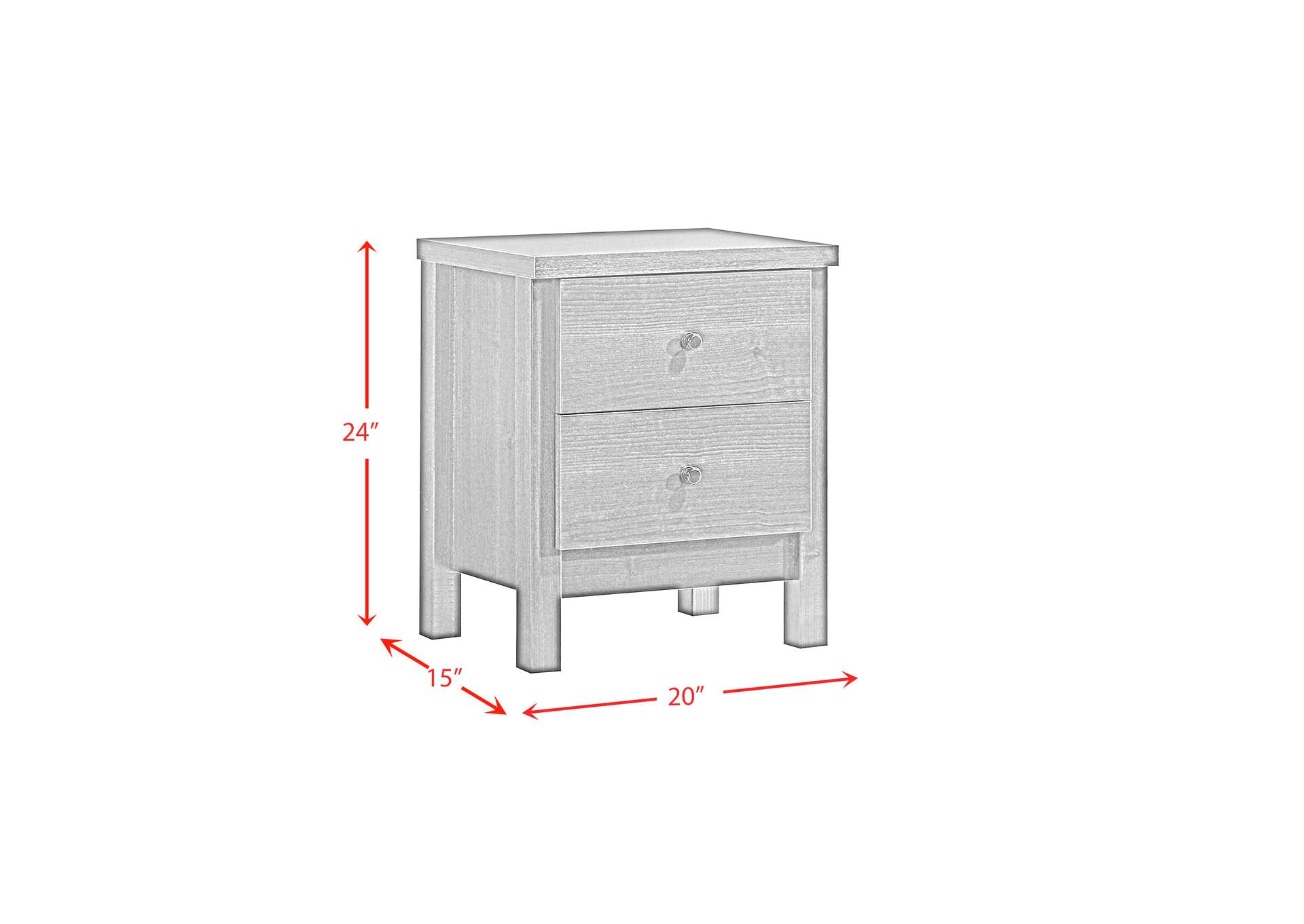Kennon 2 - Drawer Nightstand In Grey 3A,Elements