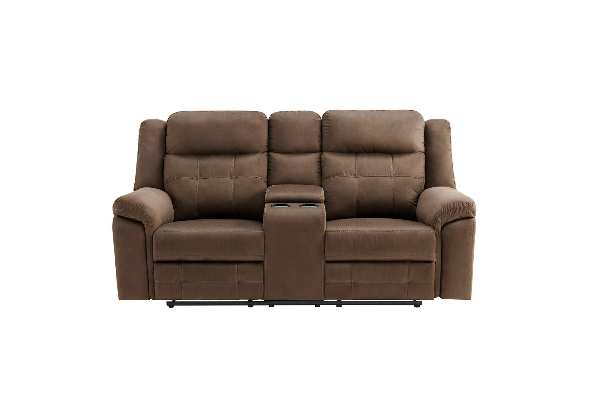 Keystone Motion Loveseat With Console In Brown,Elements