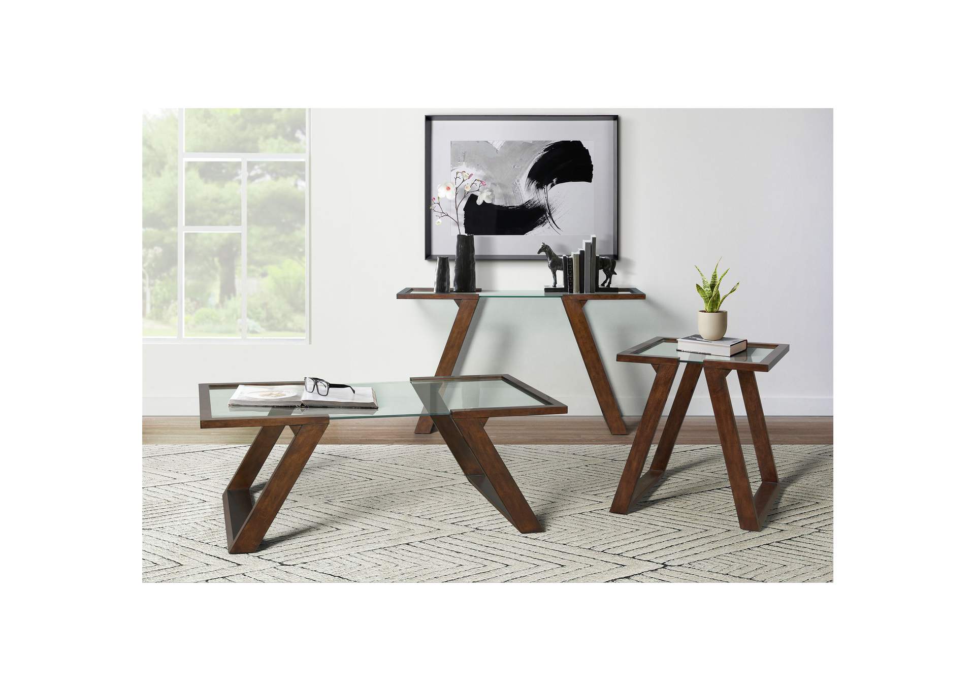 Kieran Rectangular Coffee Table In Dark Espresso,Elements