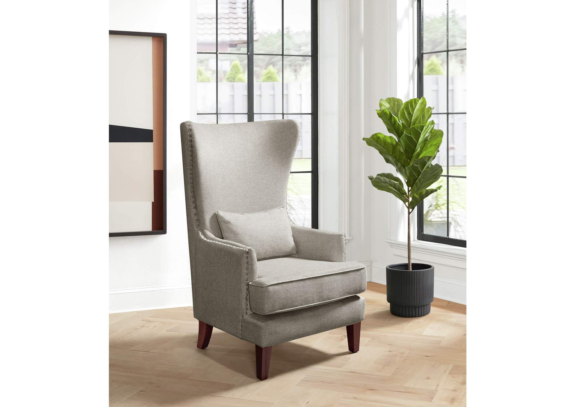 Kori 724 Chair With Chrome Nails Heirloom Grey,Elements