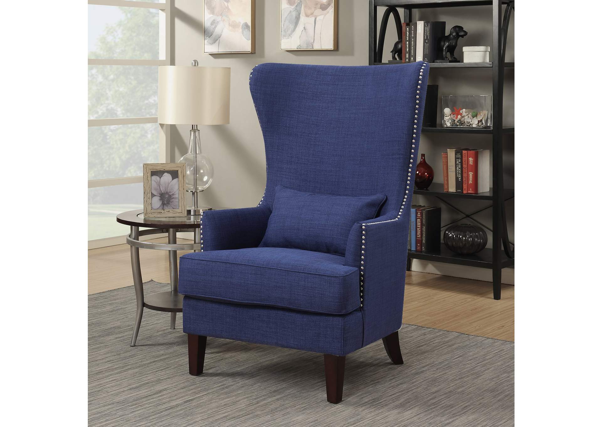 Kori 724 Chair With Chrome Nails Heirloom Blue,Elements