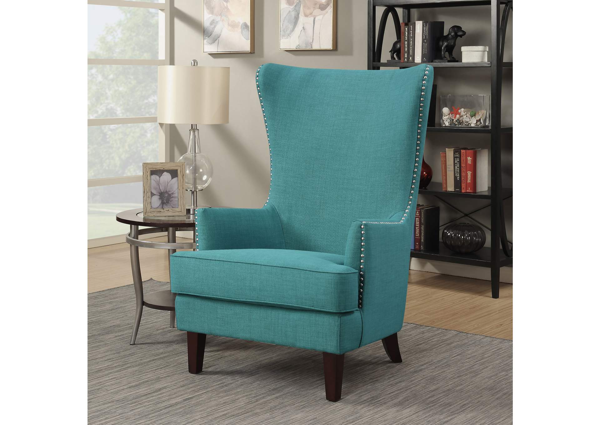 Kori 724 Chair With Chrome Nails Heirloom Aqua - Teal,Elements