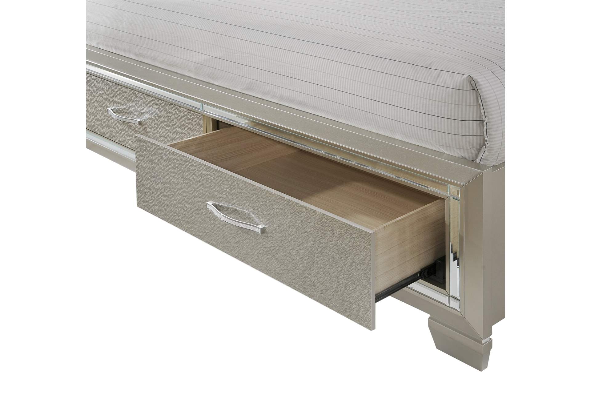 Platinum Queen Platform Storage Bed,Elements