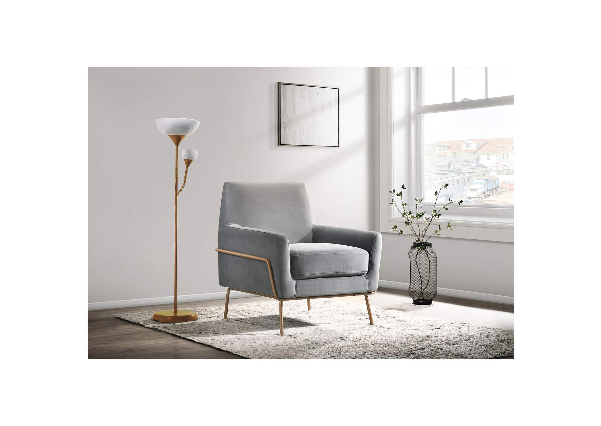 Lampur Chair In Alisa Grey,Elements