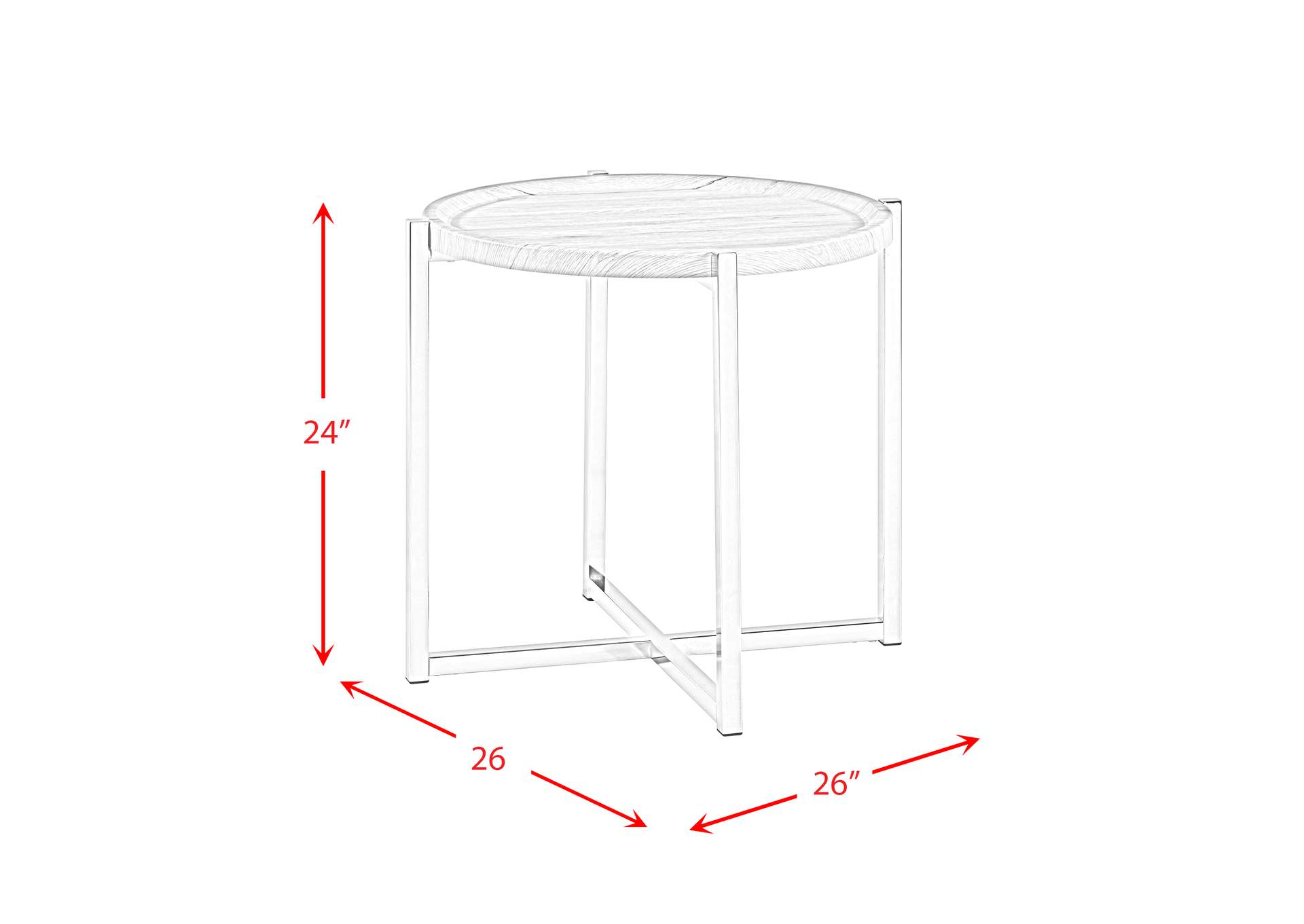 Landry Grey 3 Piece Occasional Table Set,Elements