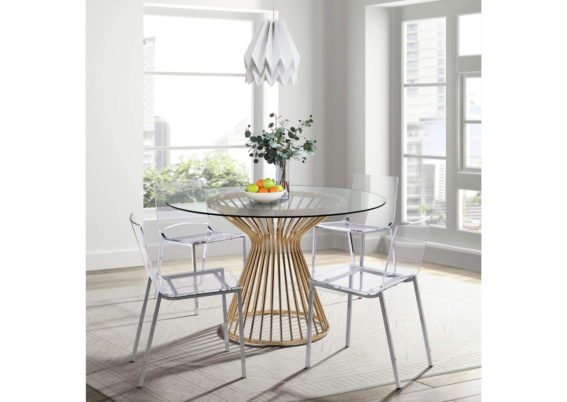 Lavinia Gold Dining Table,Elements