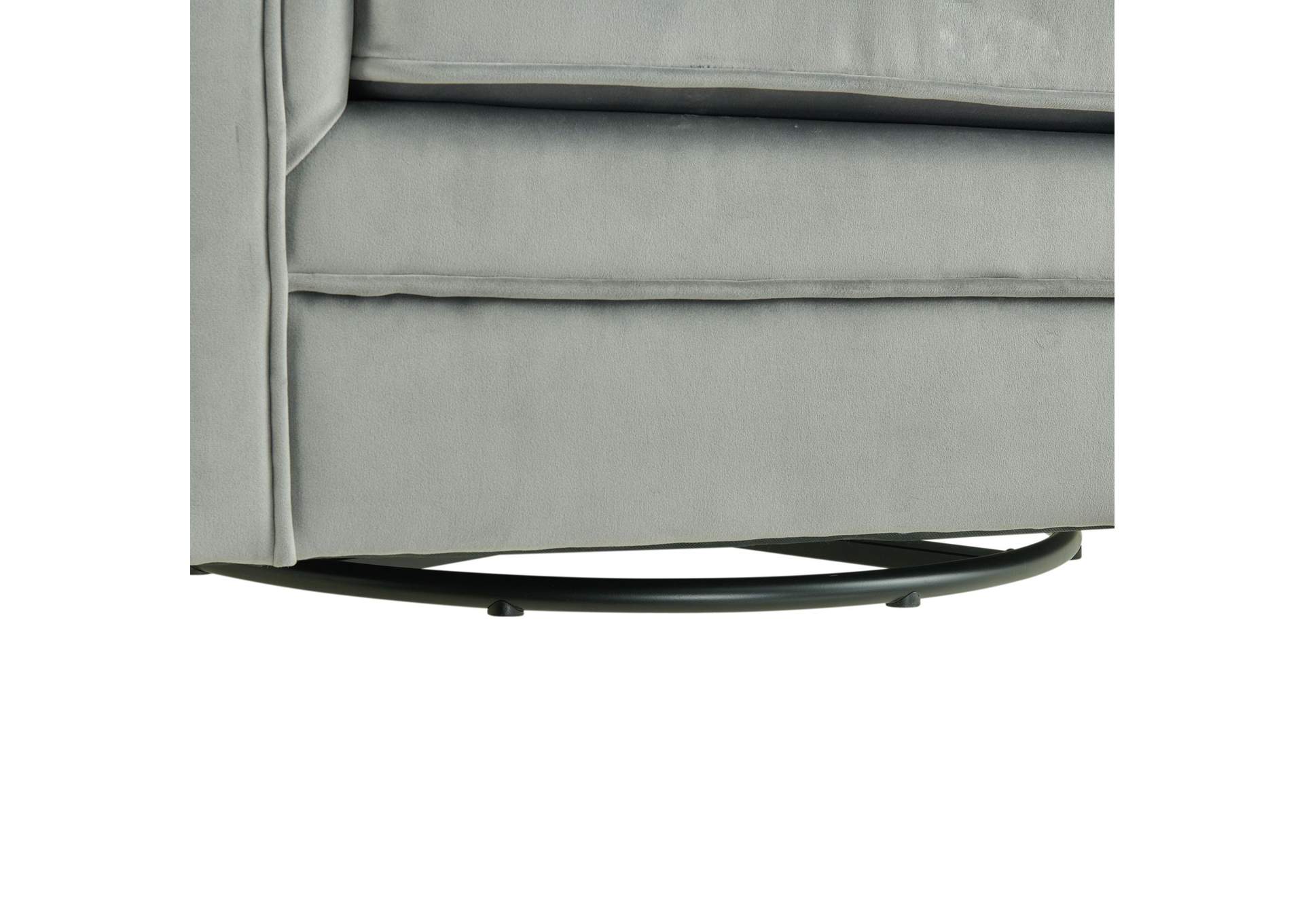 Loden Swivel Chair In Royale Metal,Elements