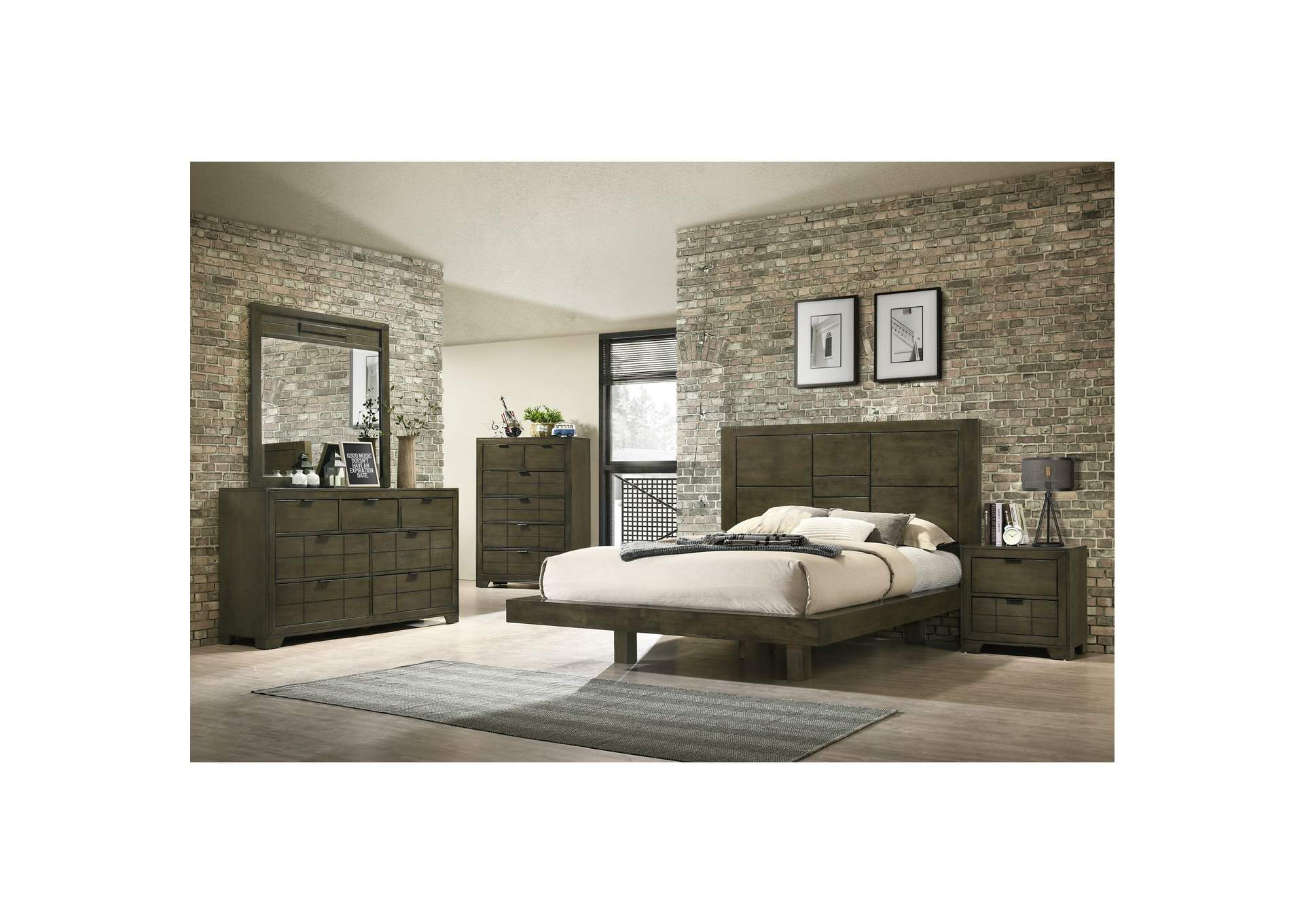 Logic Dresser & Mirror Set Grey,Elements