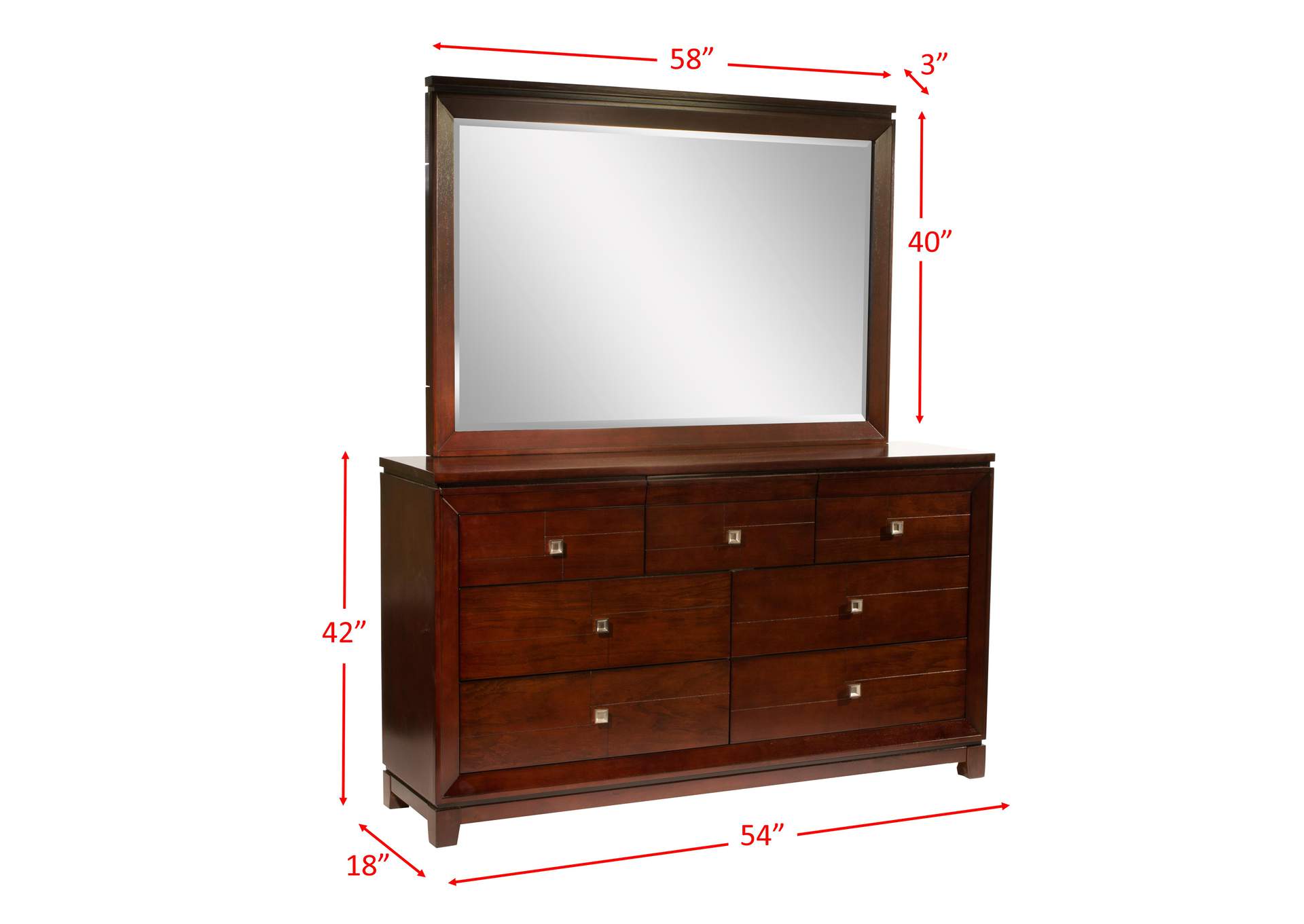 London King Panel 6 Piece Bedroom Set,Elements